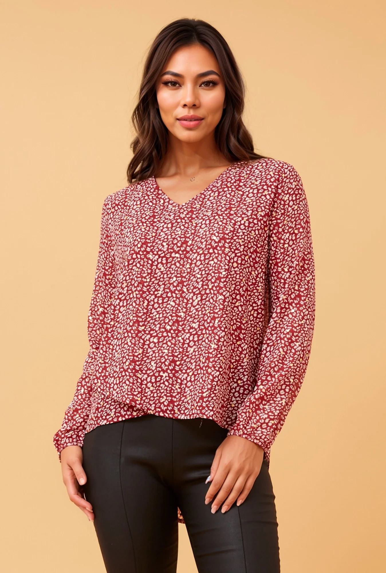 KRISSY ANIMAL PRINT TOP