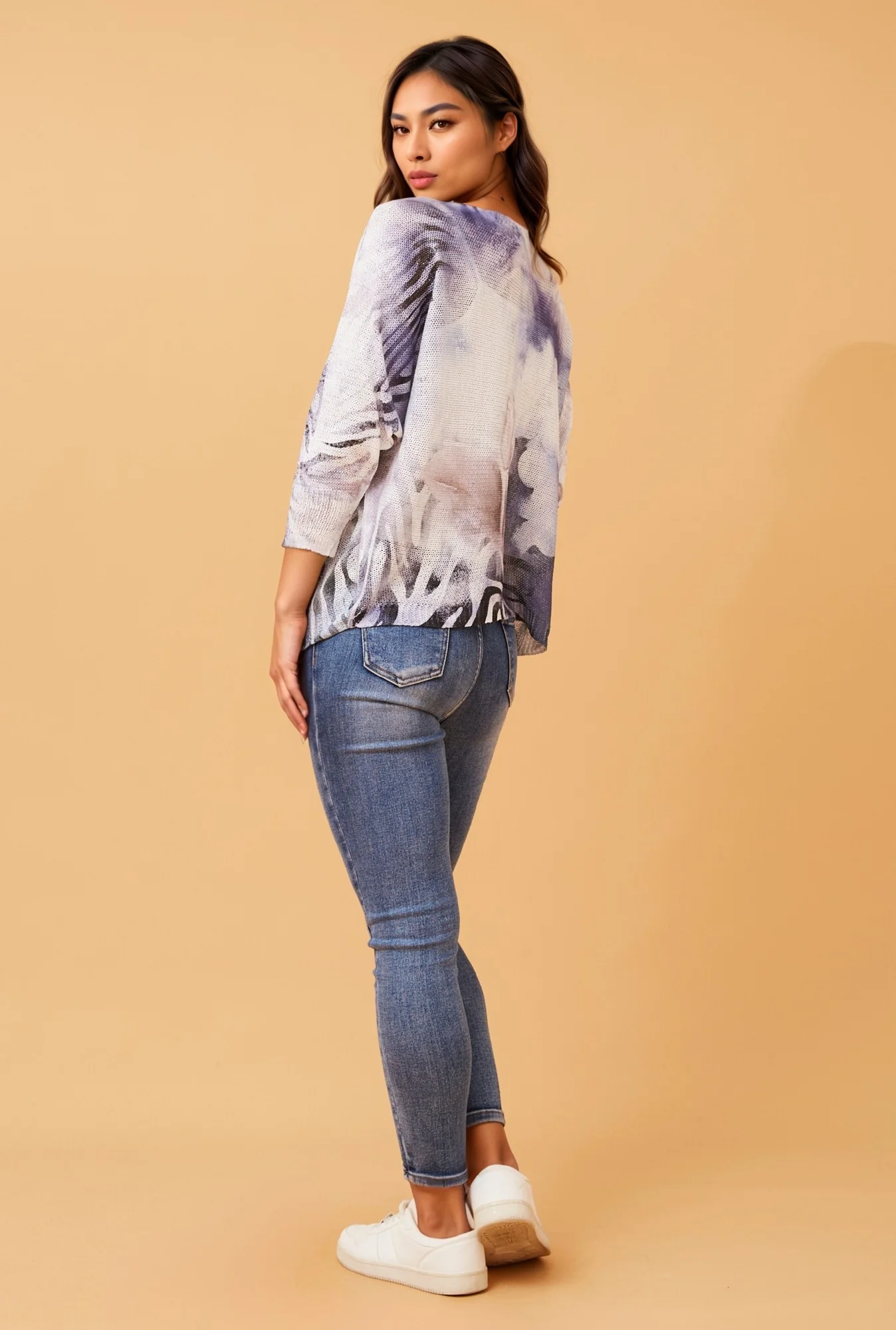DAVEY ANIMAL PRINT KNIT TOP