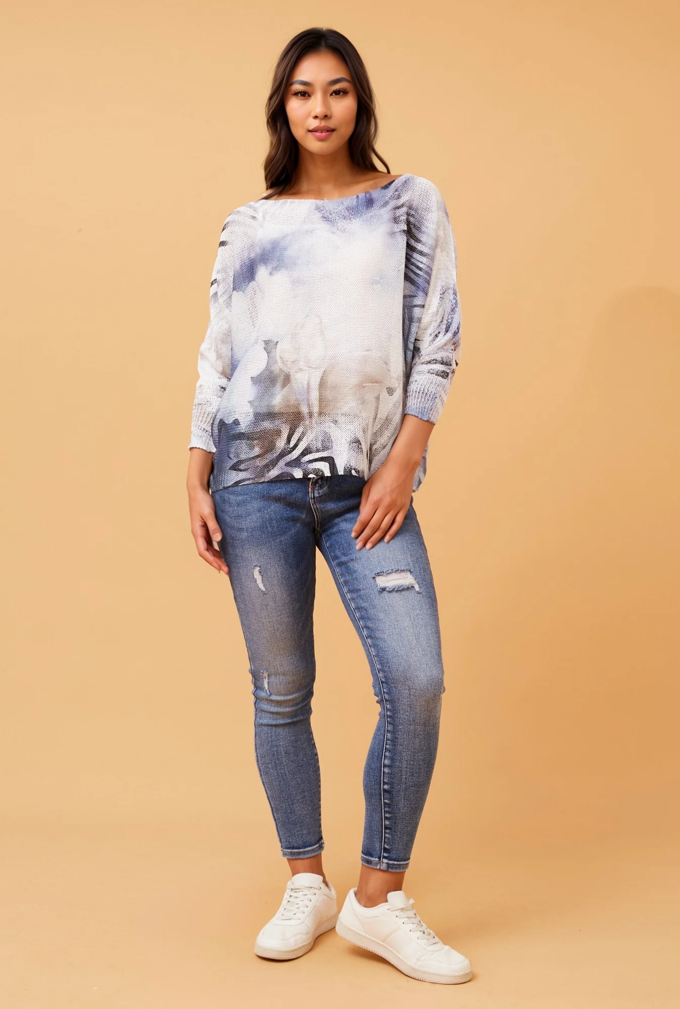 DAVEY ANIMAL PRINT KNIT TOP