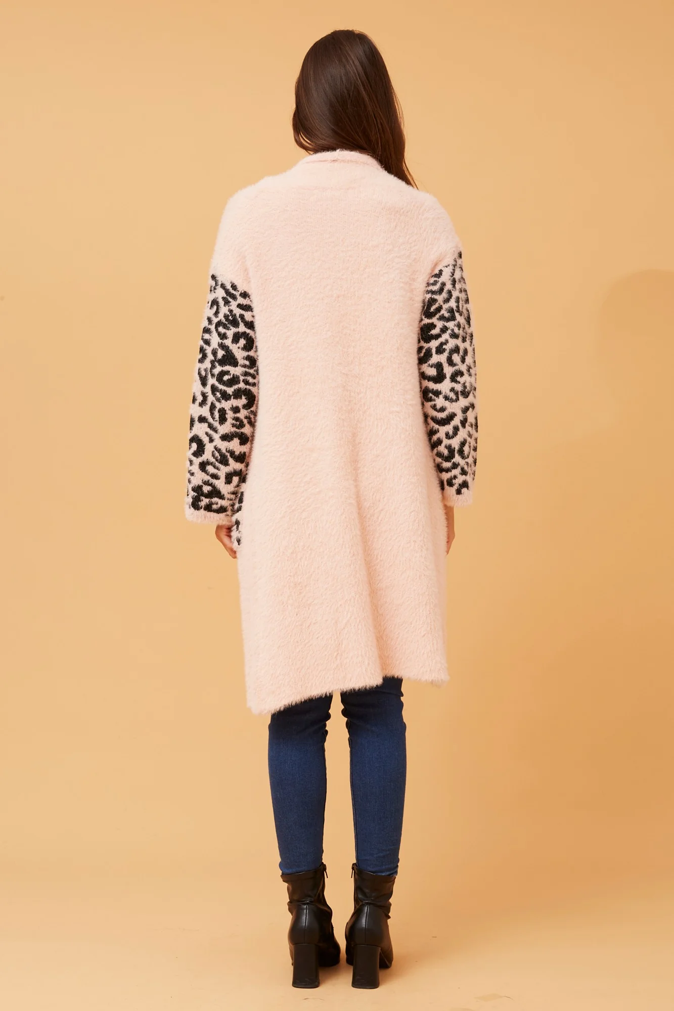 ZAIRA EYELASH YARN KNIT CARDIGAN