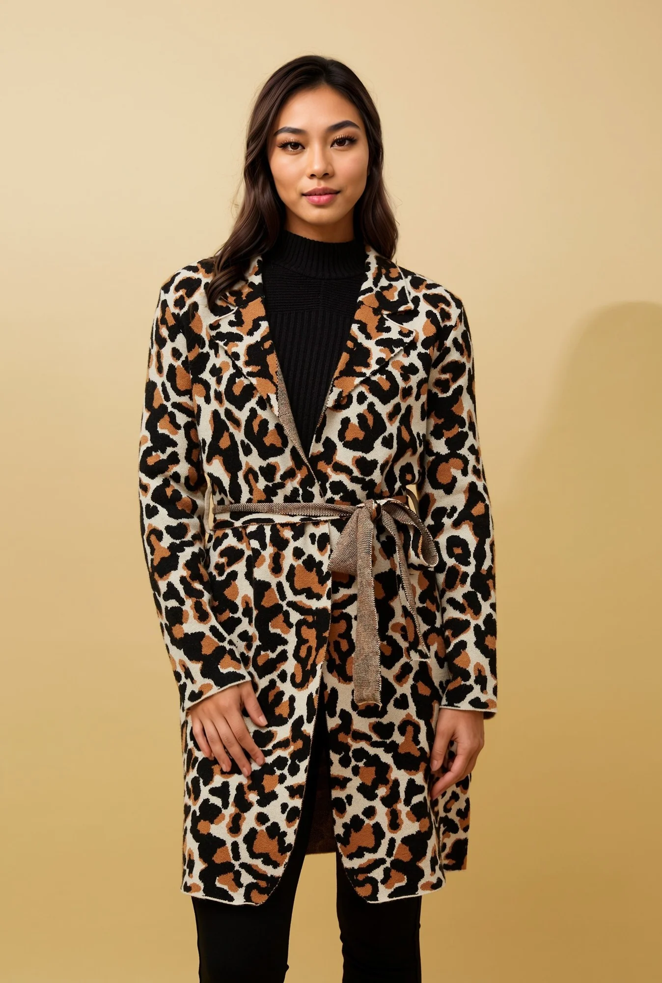 NORDICA ANIMAL PRINT KNITTED CARDIGAN