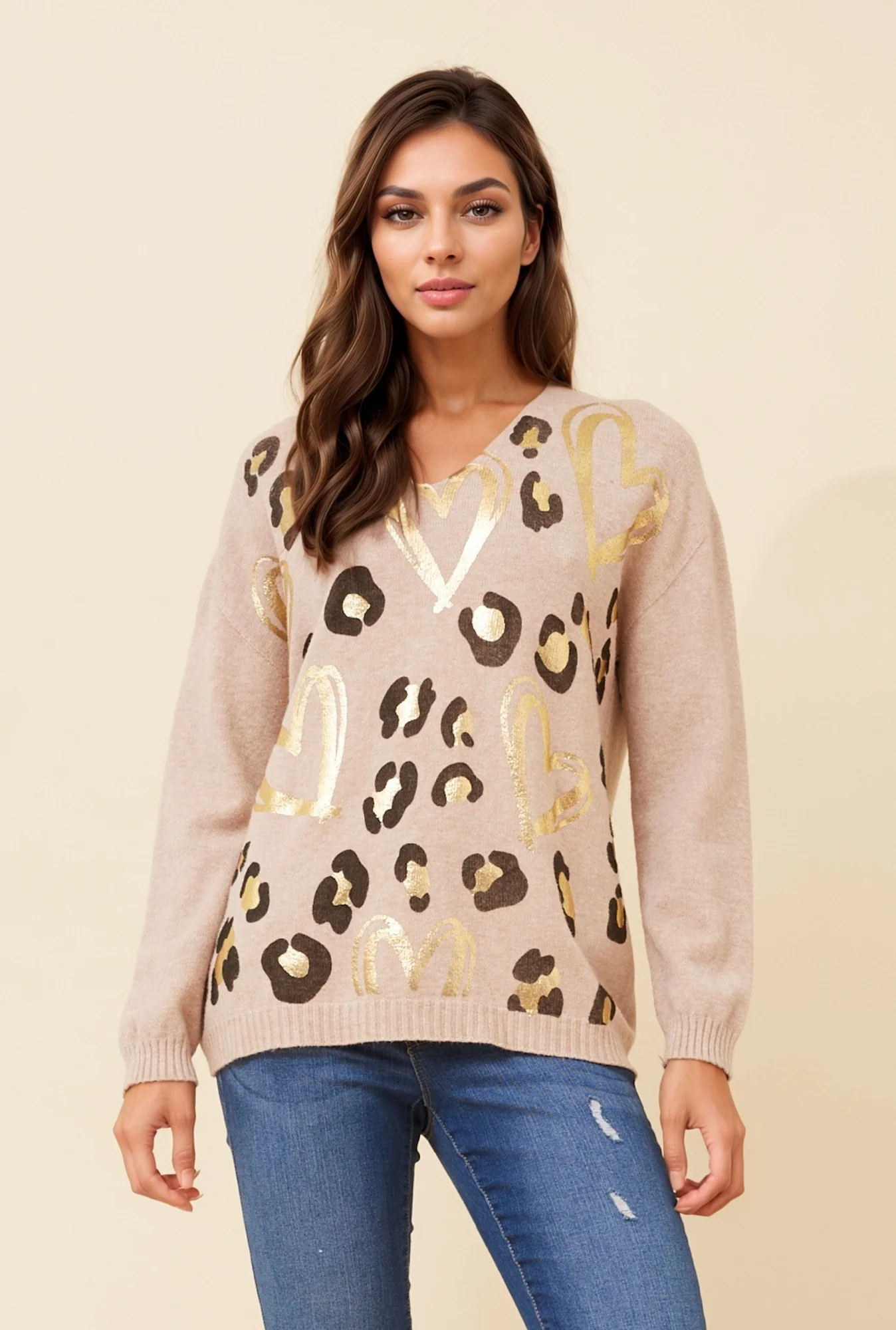 LUCITA ANIMAL PRINT KNIT PULLOVER