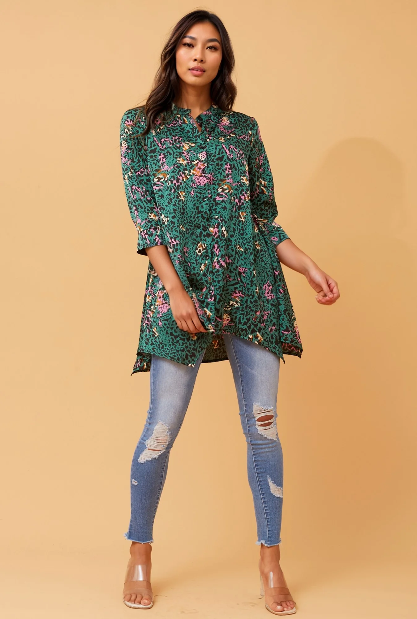 HATISHA ANIMAL PRINT SHIRT
