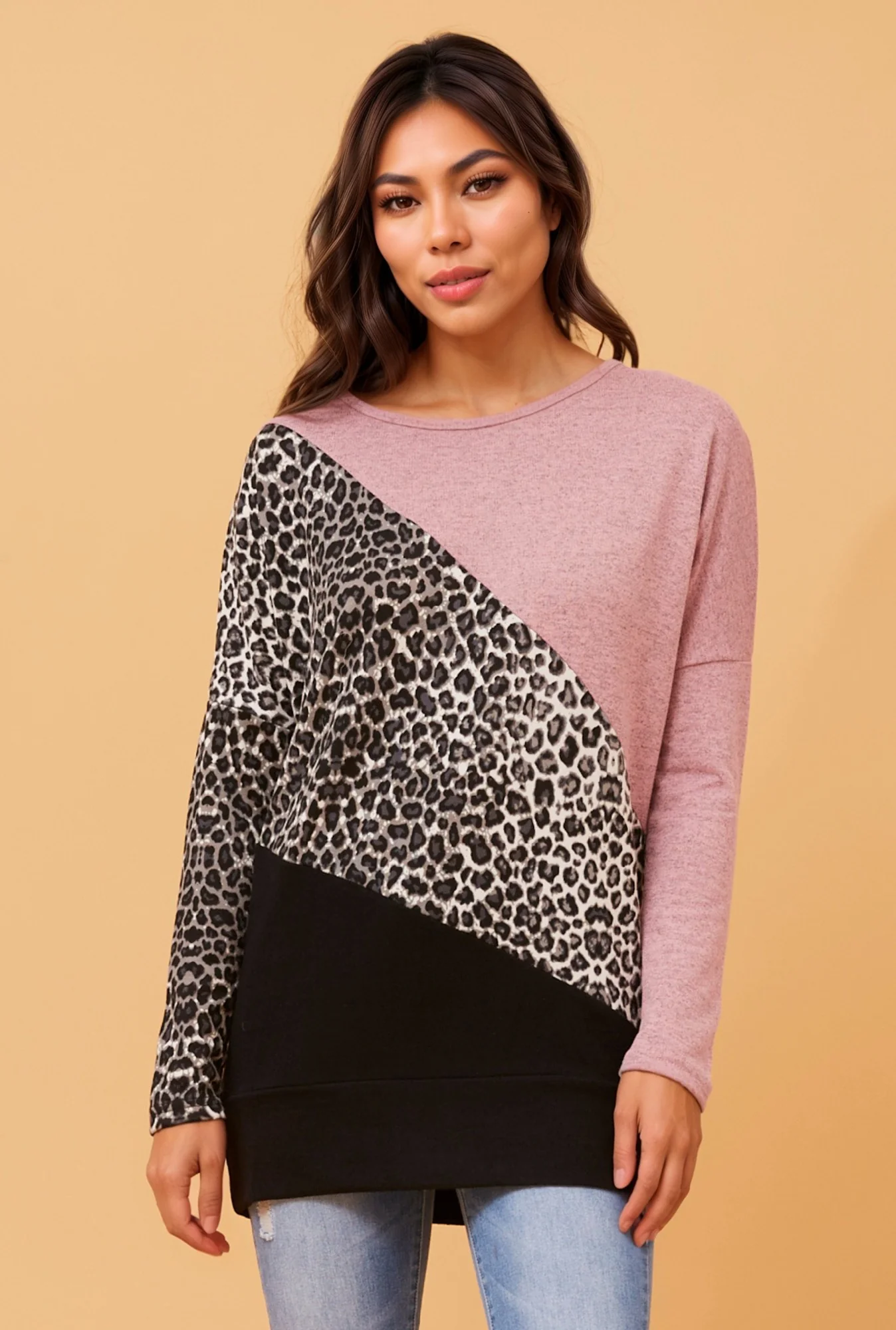 BIRD ANIMAL PRINT PANEL TOP