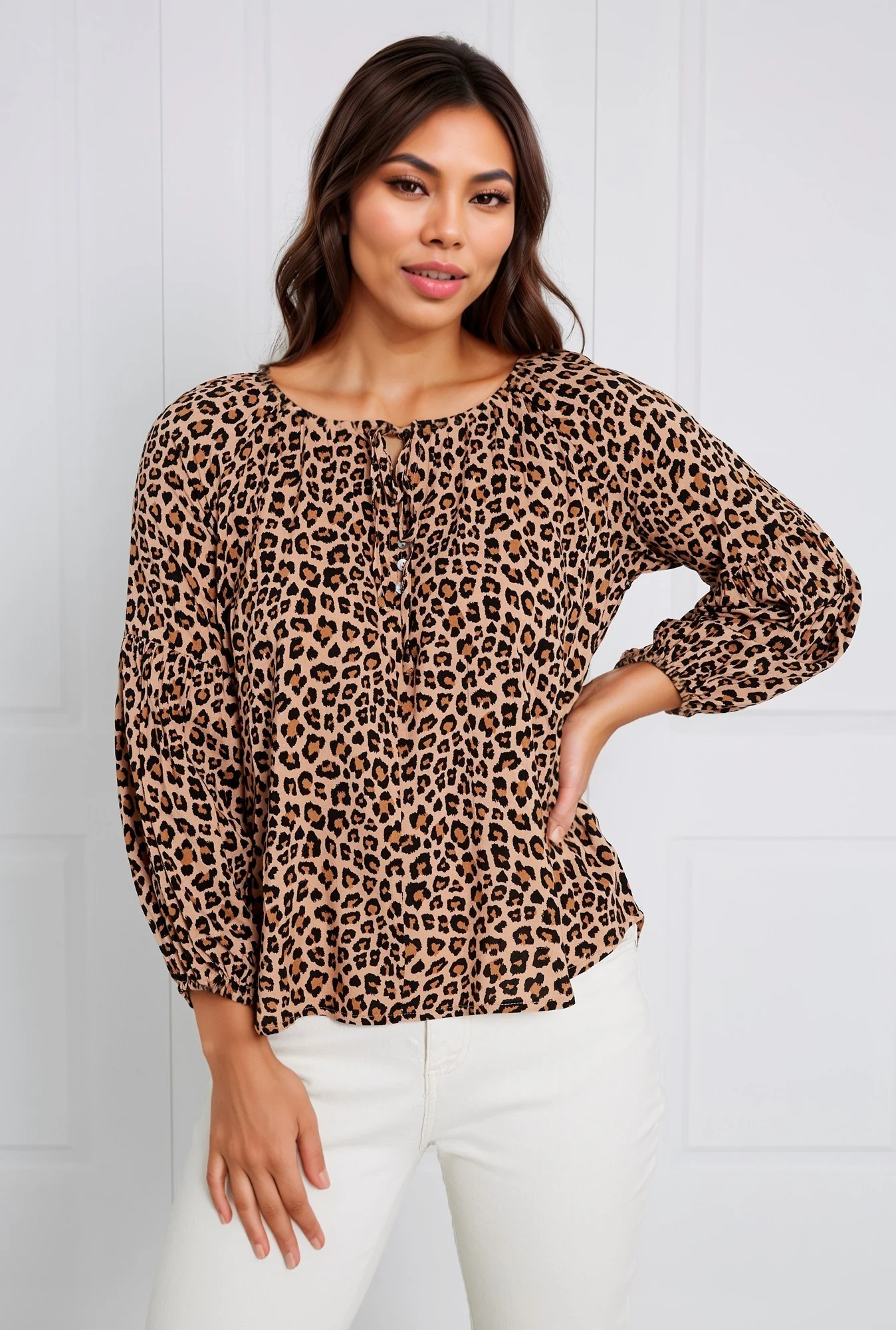 JANA LEOPARD PRINT TOP