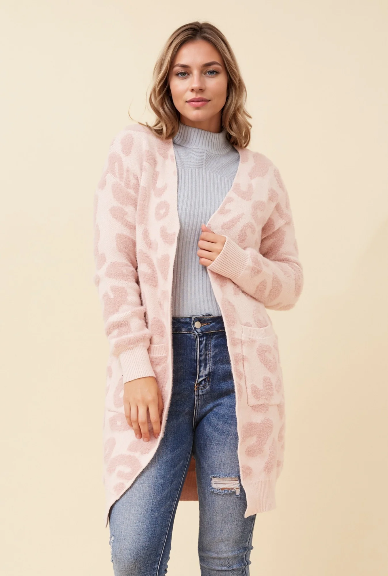 GWENDA ANIMAL PRINT CARDIGAN