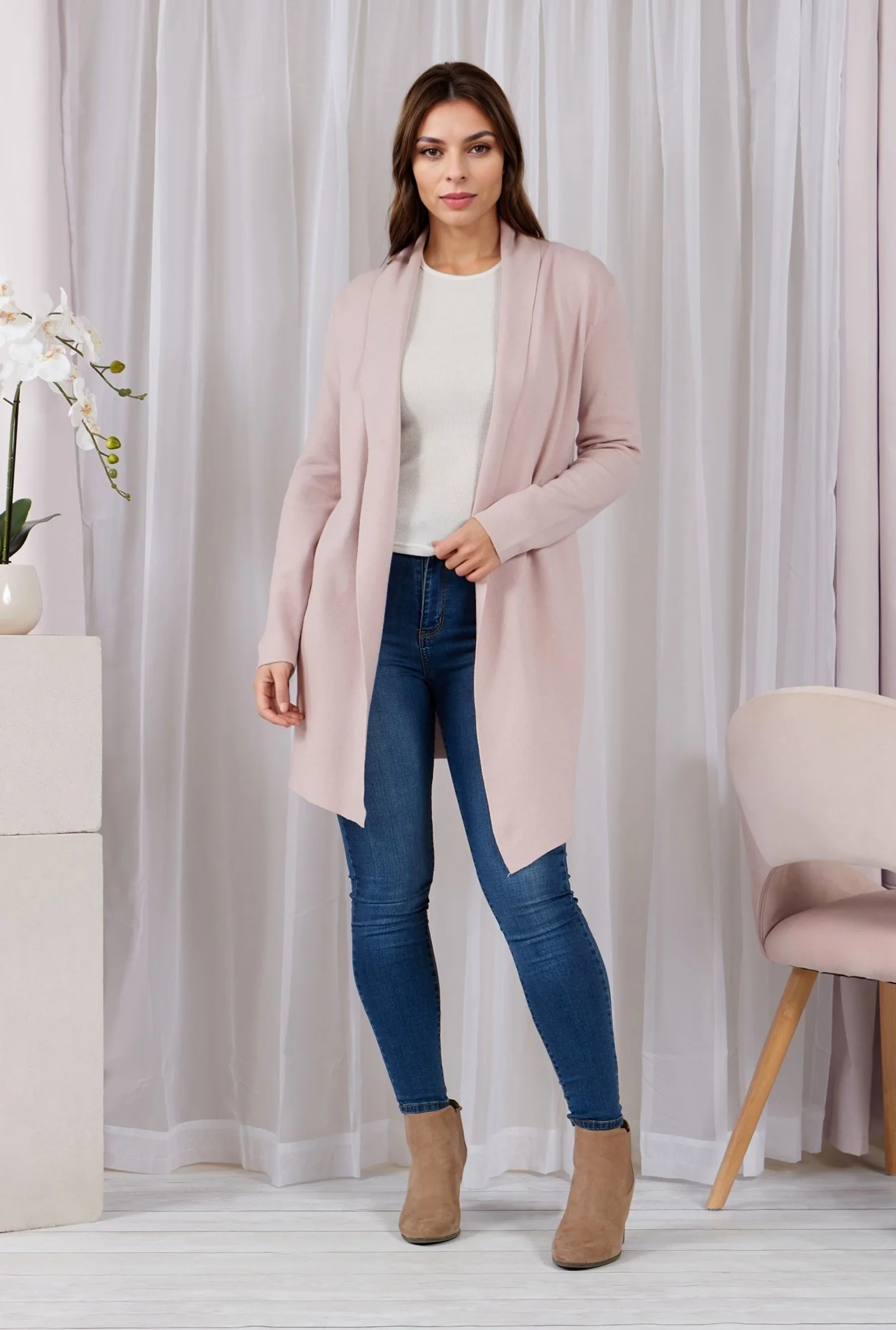 GRORGETTA SOLID CARDIGAN