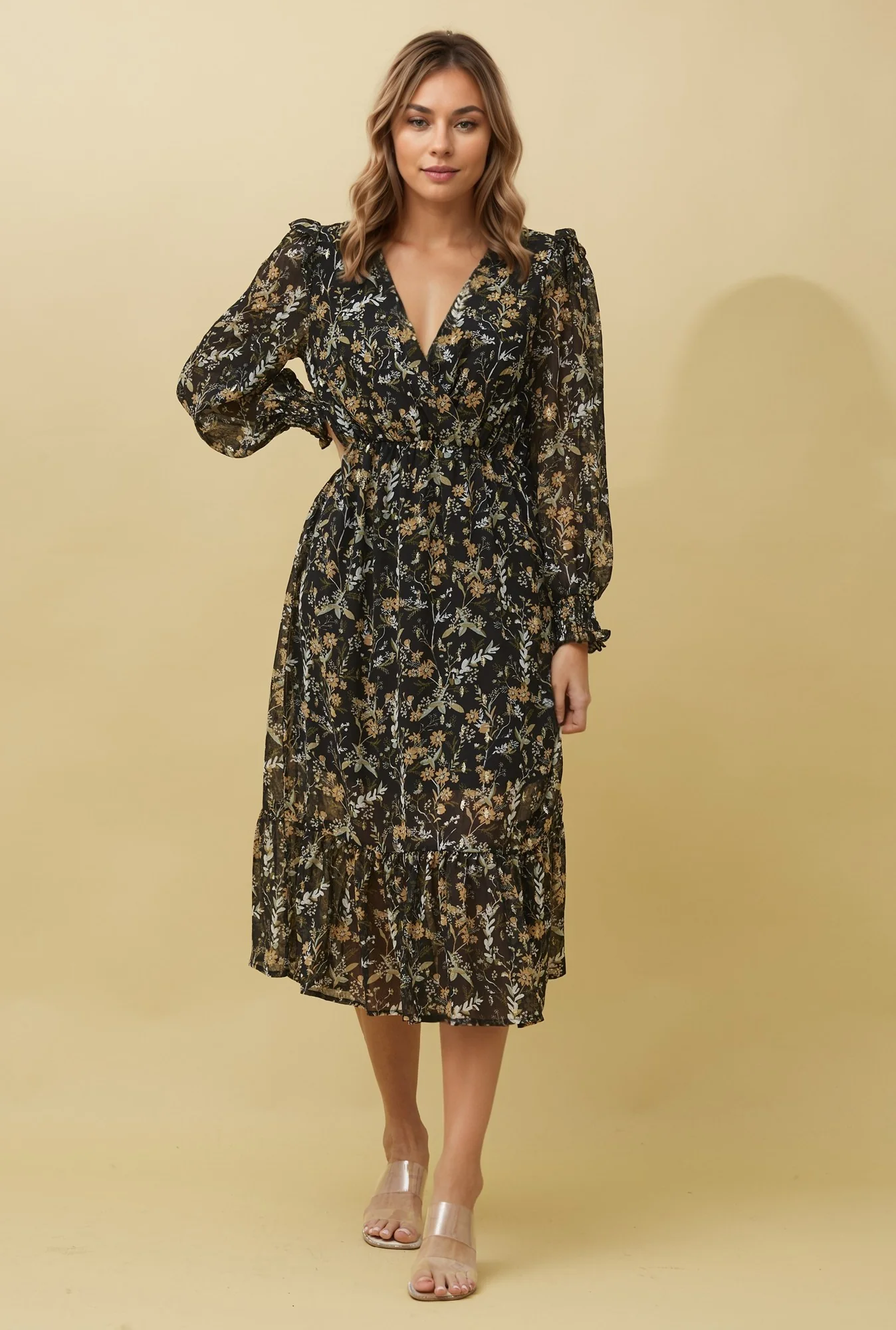 GABE FLORAL MIDI DRESS