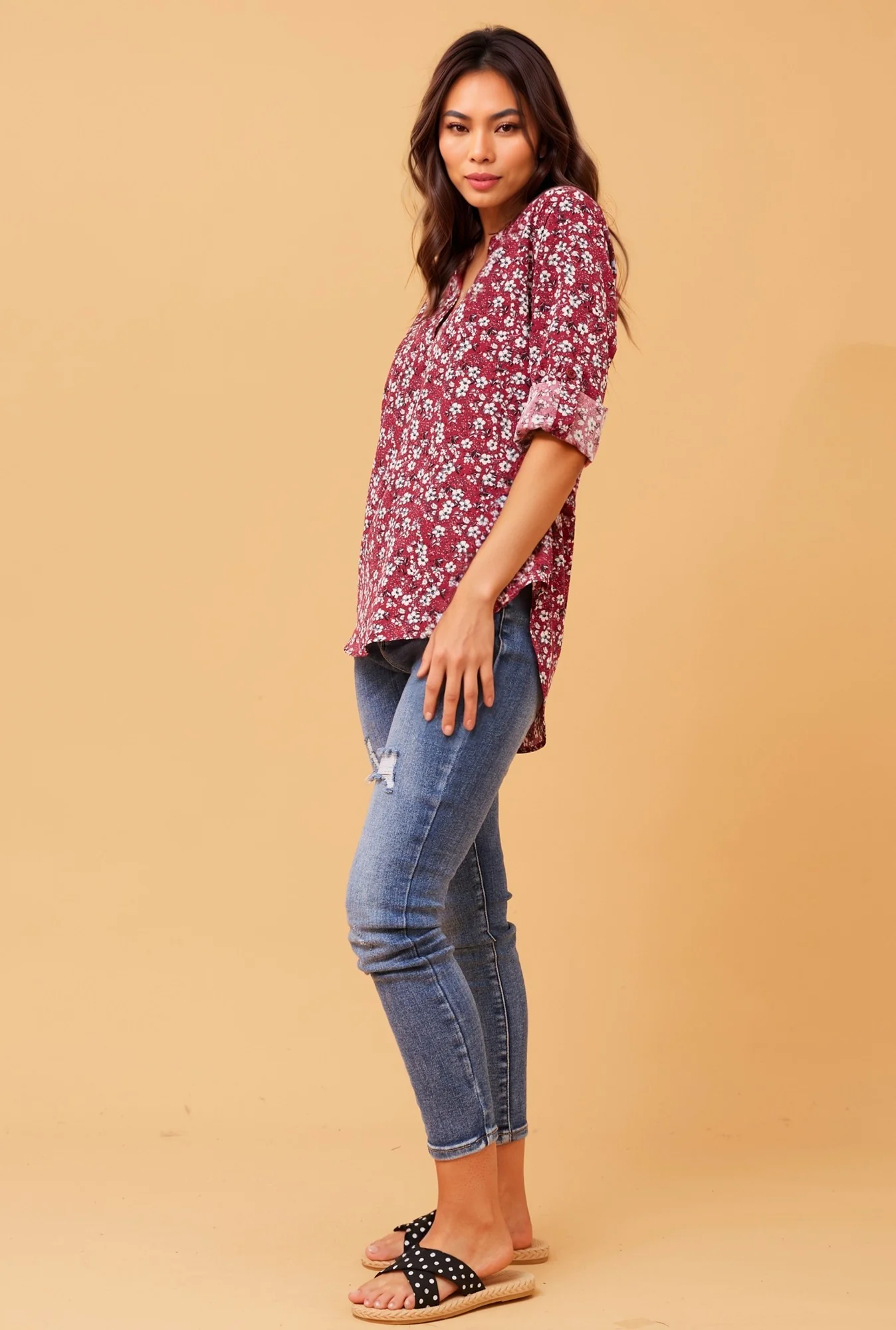 SPICY DITSY FLORAL BLOUSE