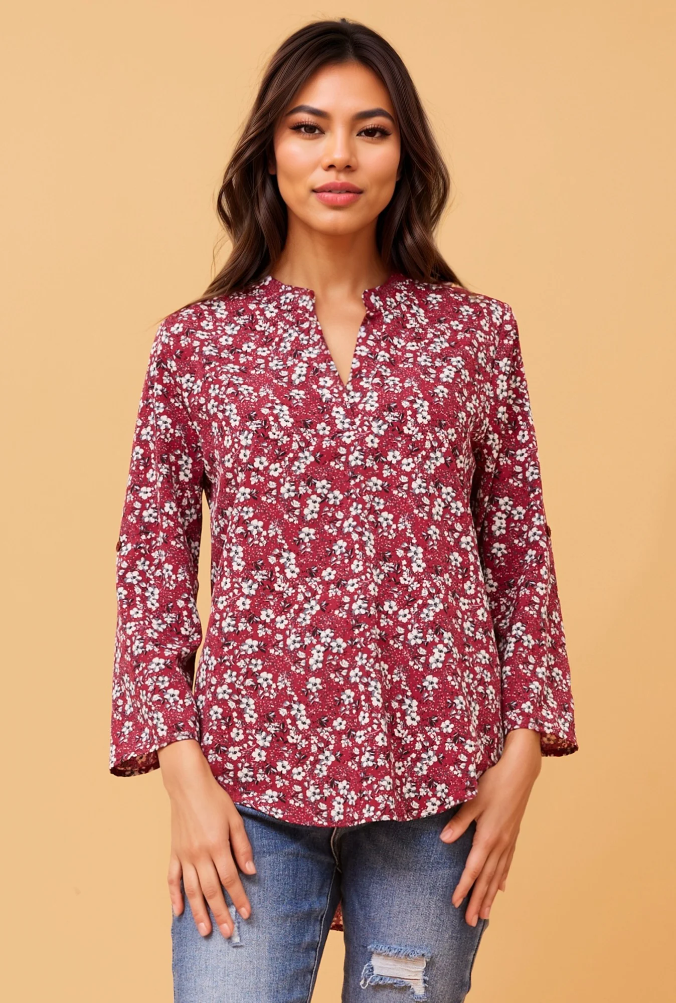 SPICY DITSY FLORAL BLOUSE
