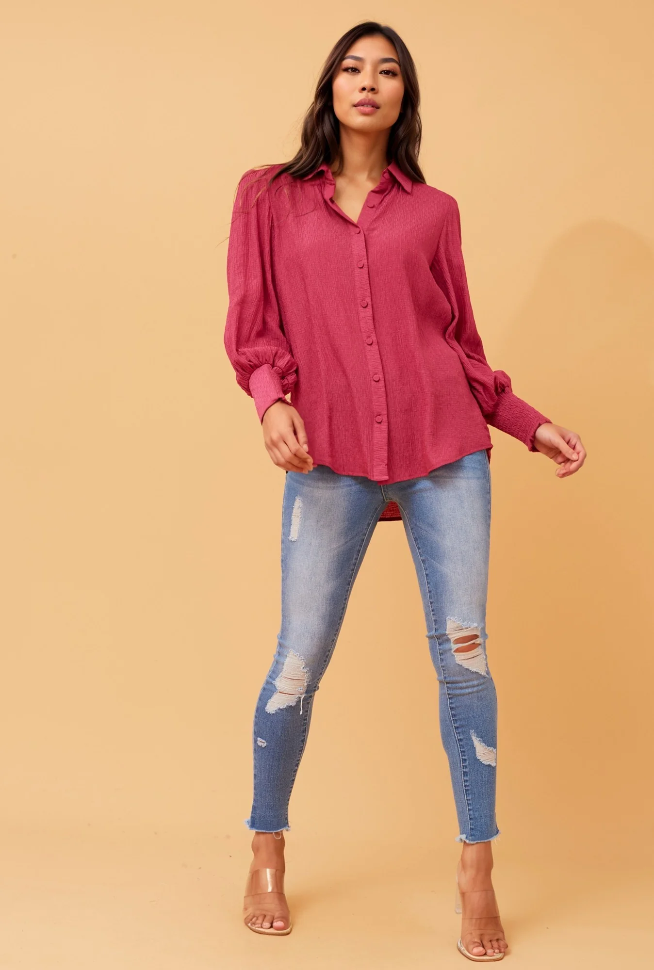 VELLE BALLOON SLEEVE SHIRT