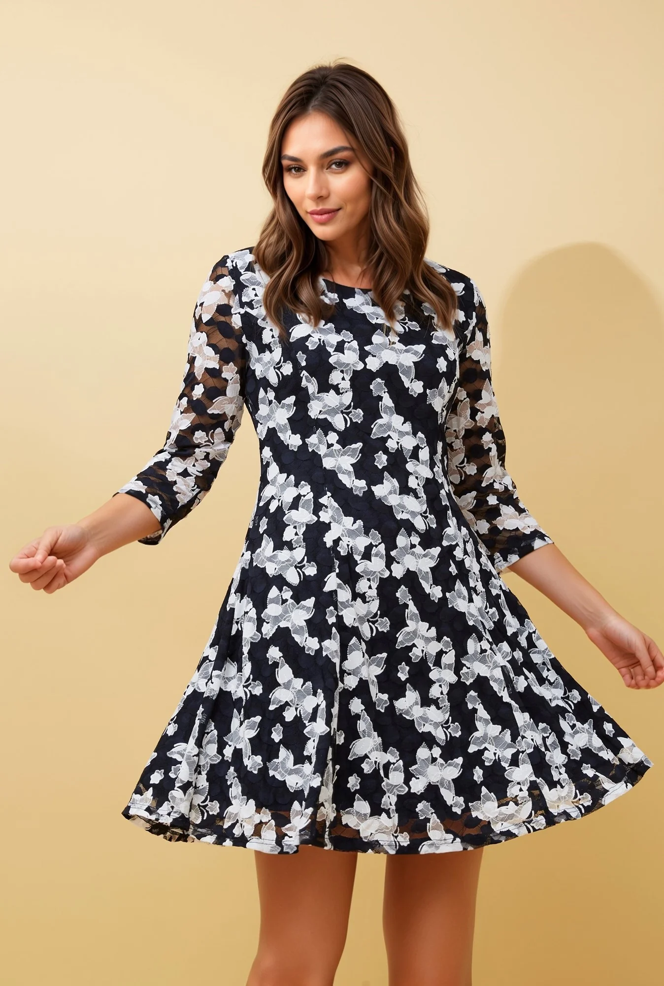 CAMILA FLORAL LACE DRESS