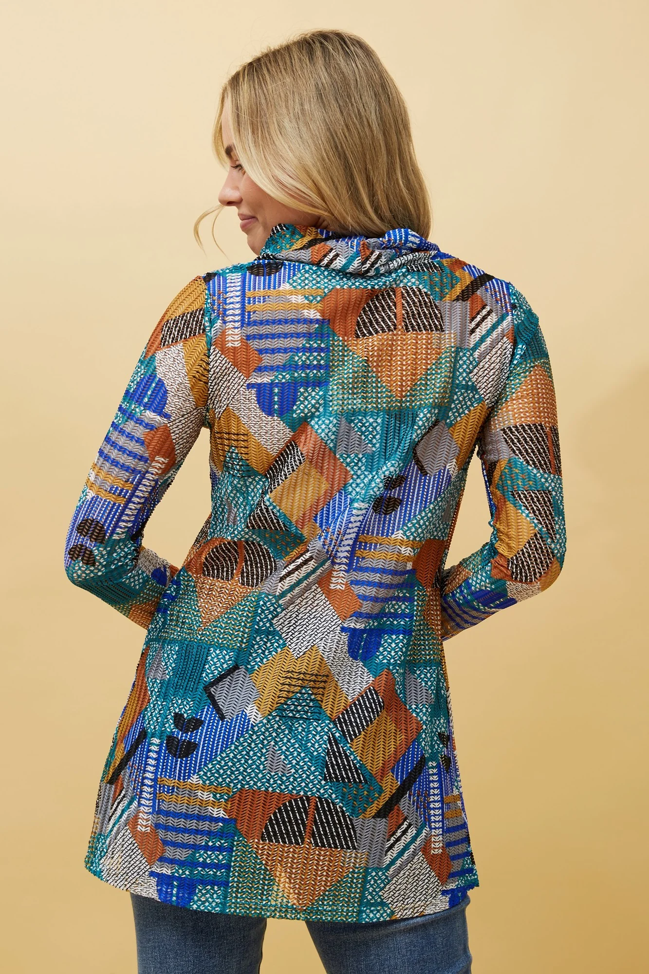 WHISPER ABSTRACT PRINT CROSSOVER TOP