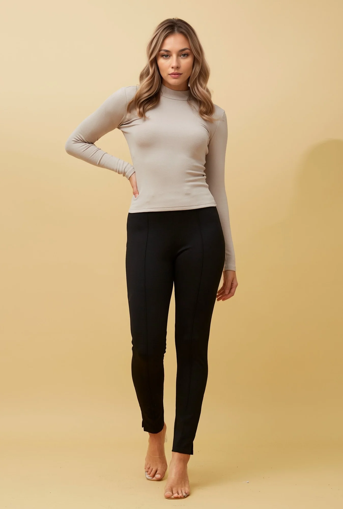 KATARINA BODYCON HIGH NECK TOP