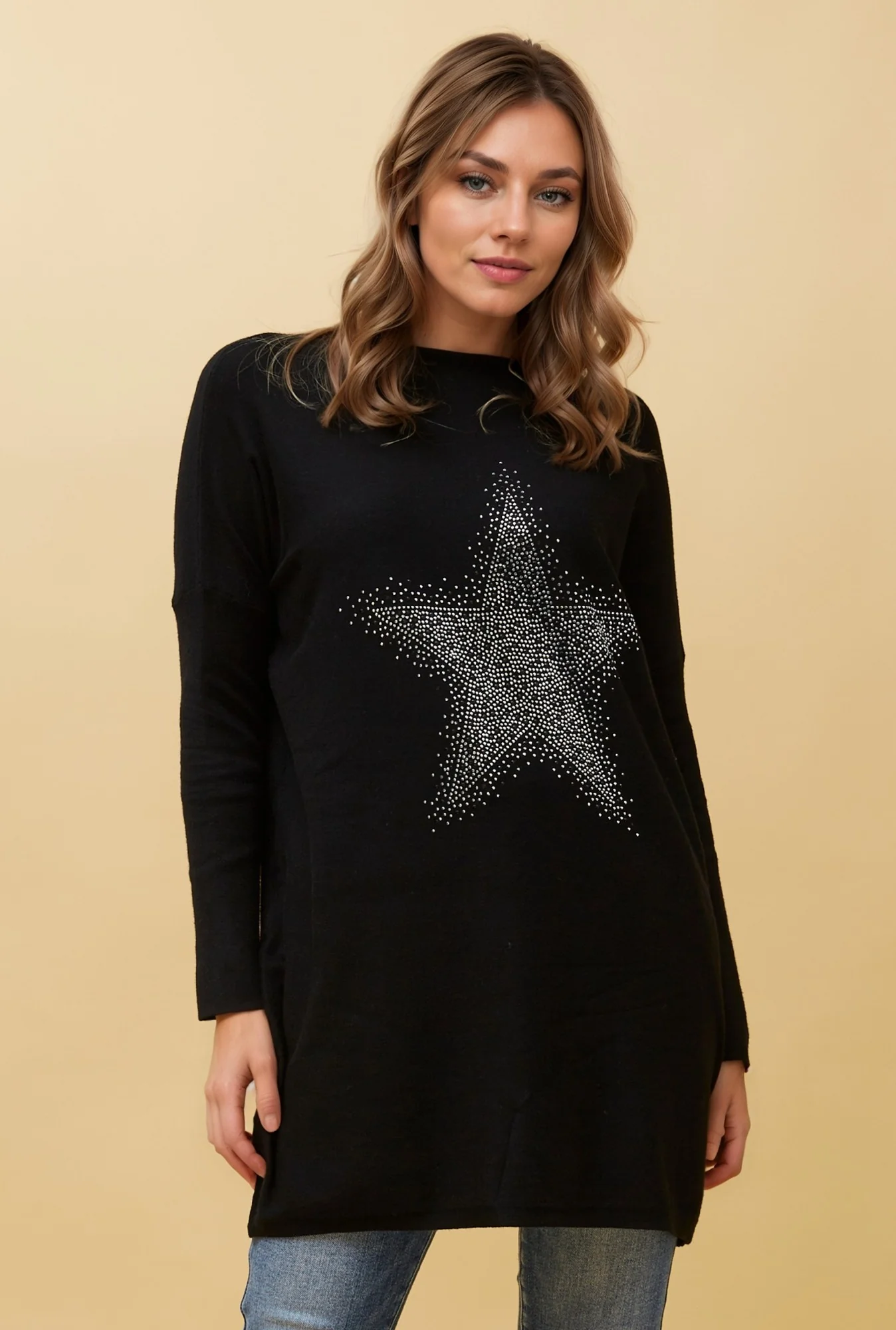 INDIRA STAR EMBELLISHED KNIT JUMPER