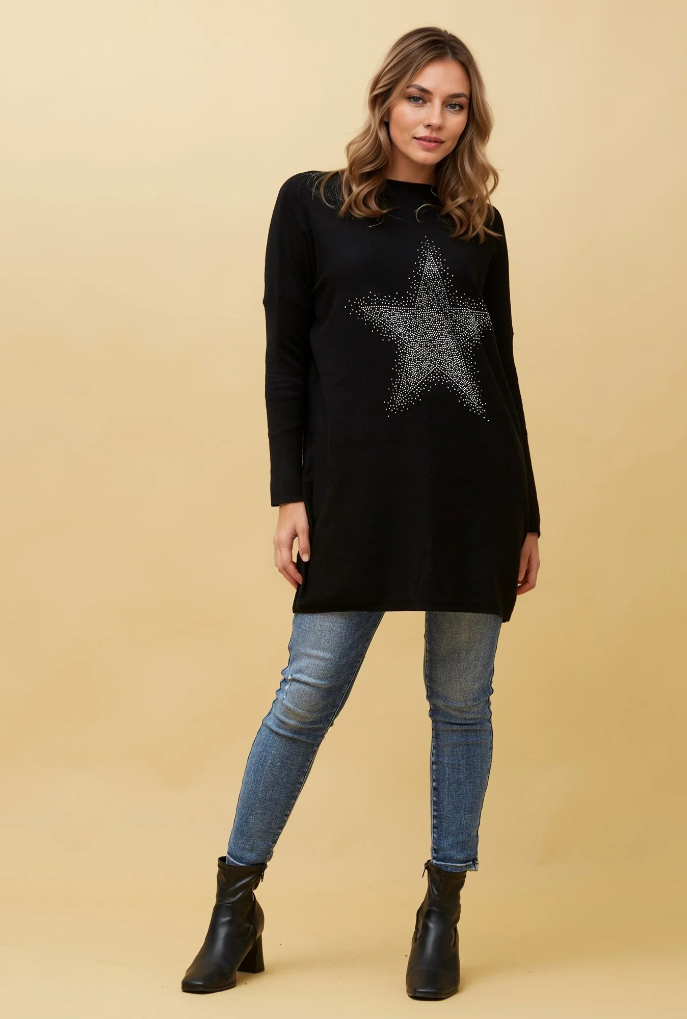 INDIRA STAR EMBELLISHED KNIT JUMPER
