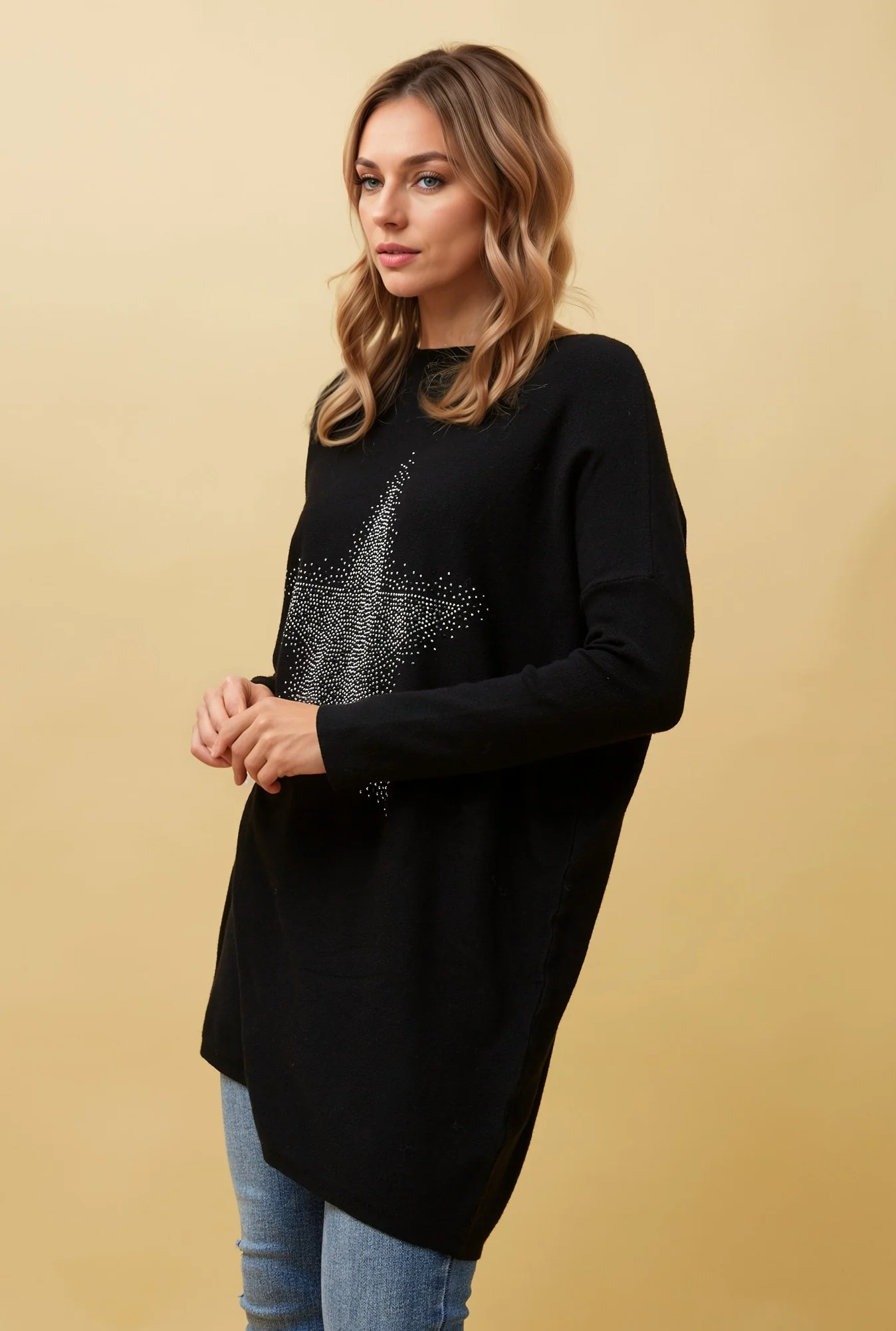 INDIRA STAR EMBELLISHED KNIT JUMPER