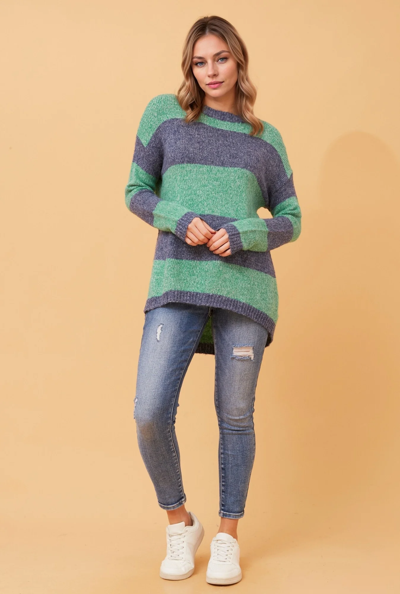 SHANI COLOUR BLOCK KNIT JUMPER