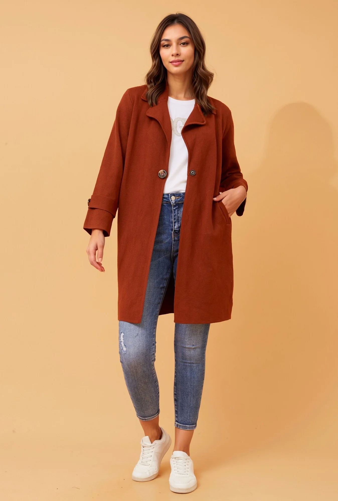 DOLINA SOLID KNIT CARDIGAN