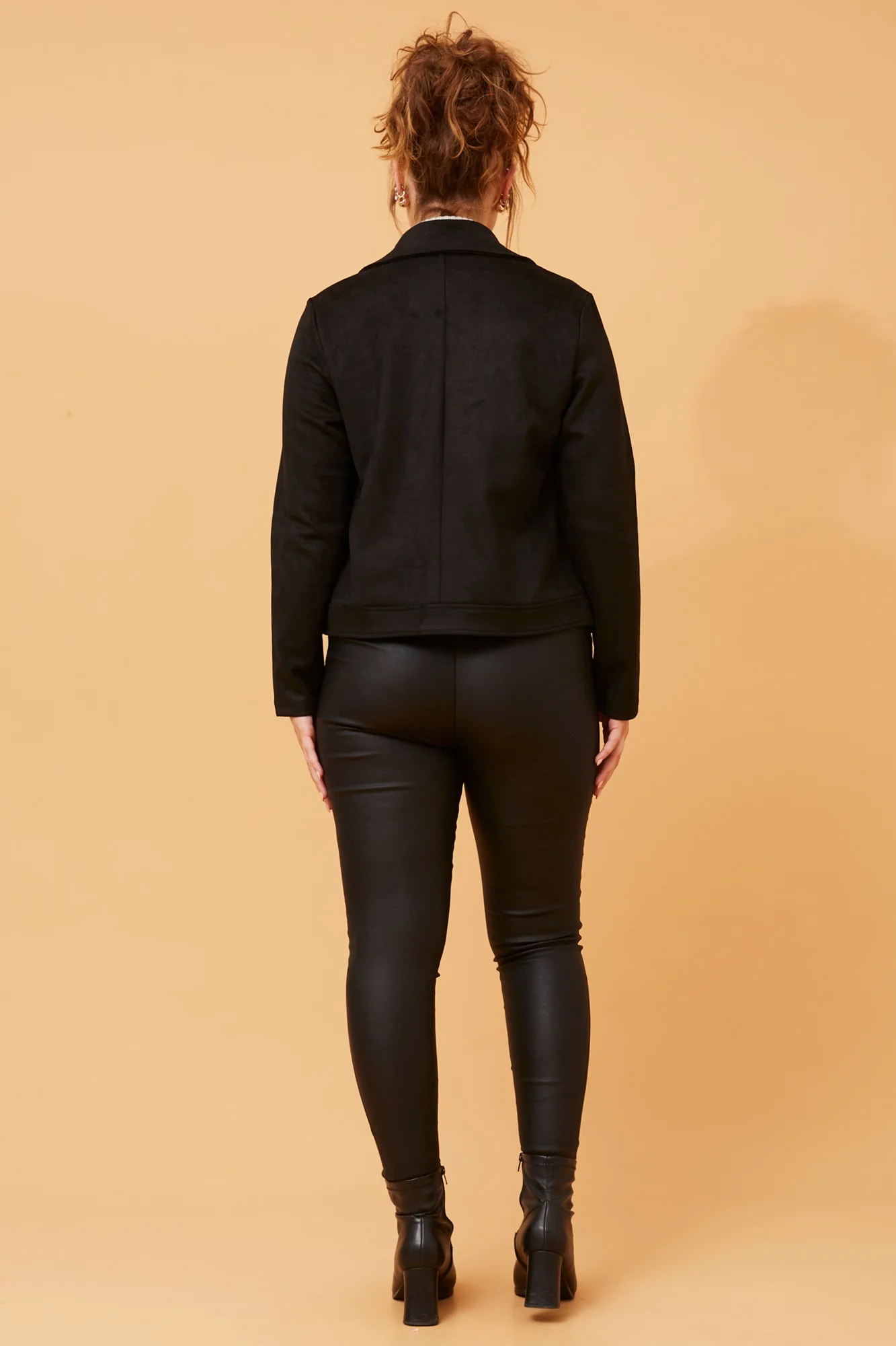 TAHNEE SUEDE BIKER JACKET