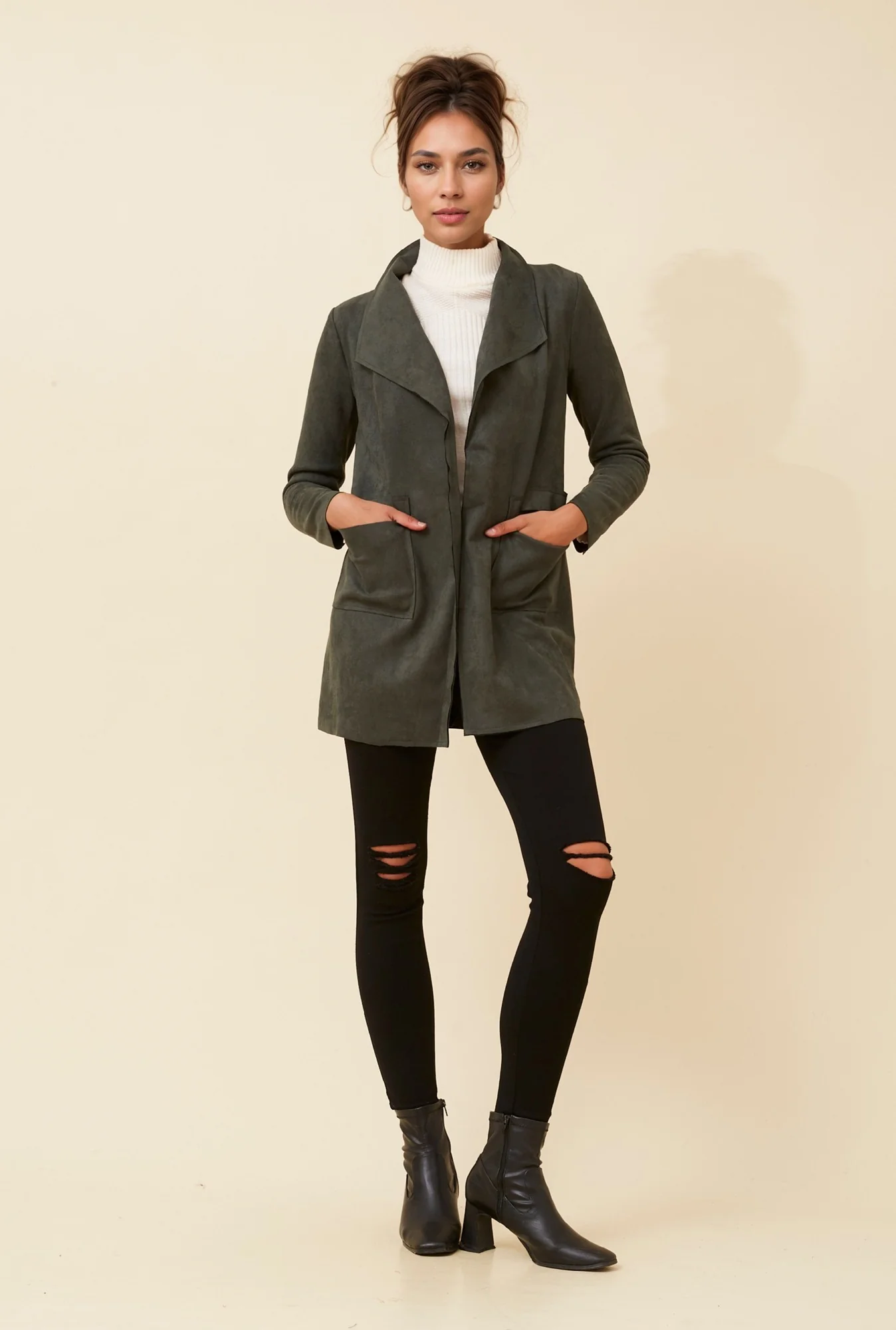 JOSIE FAUX SUEDE COAT