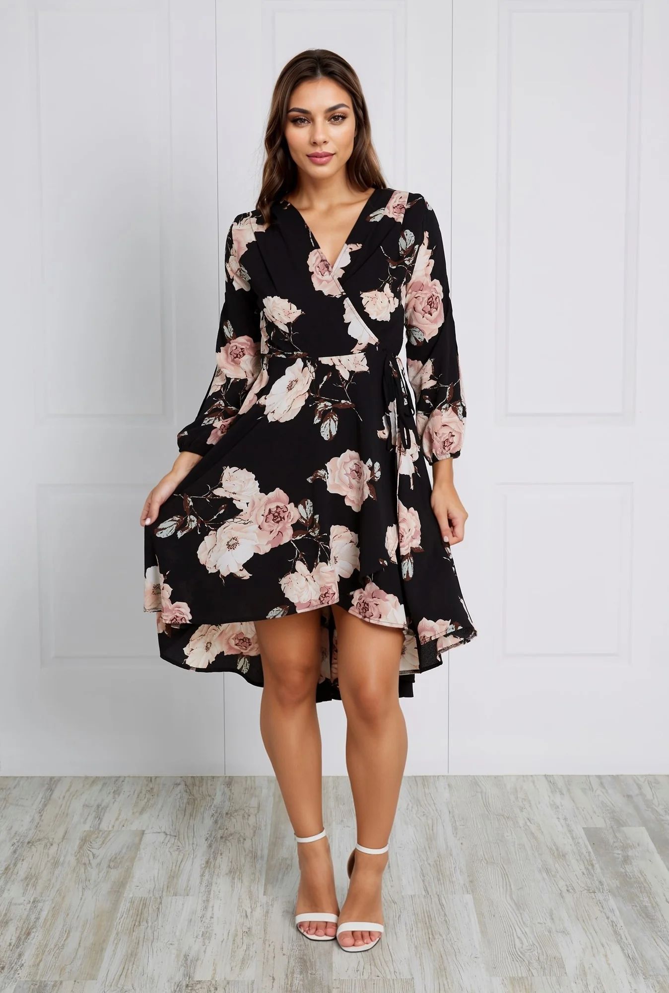 WILLOW FLORAL WRAP DRESS