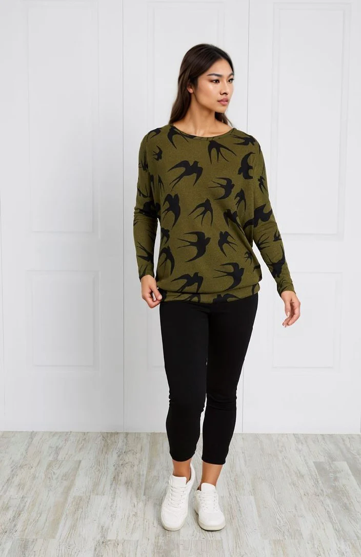BIRD PRINT TOP