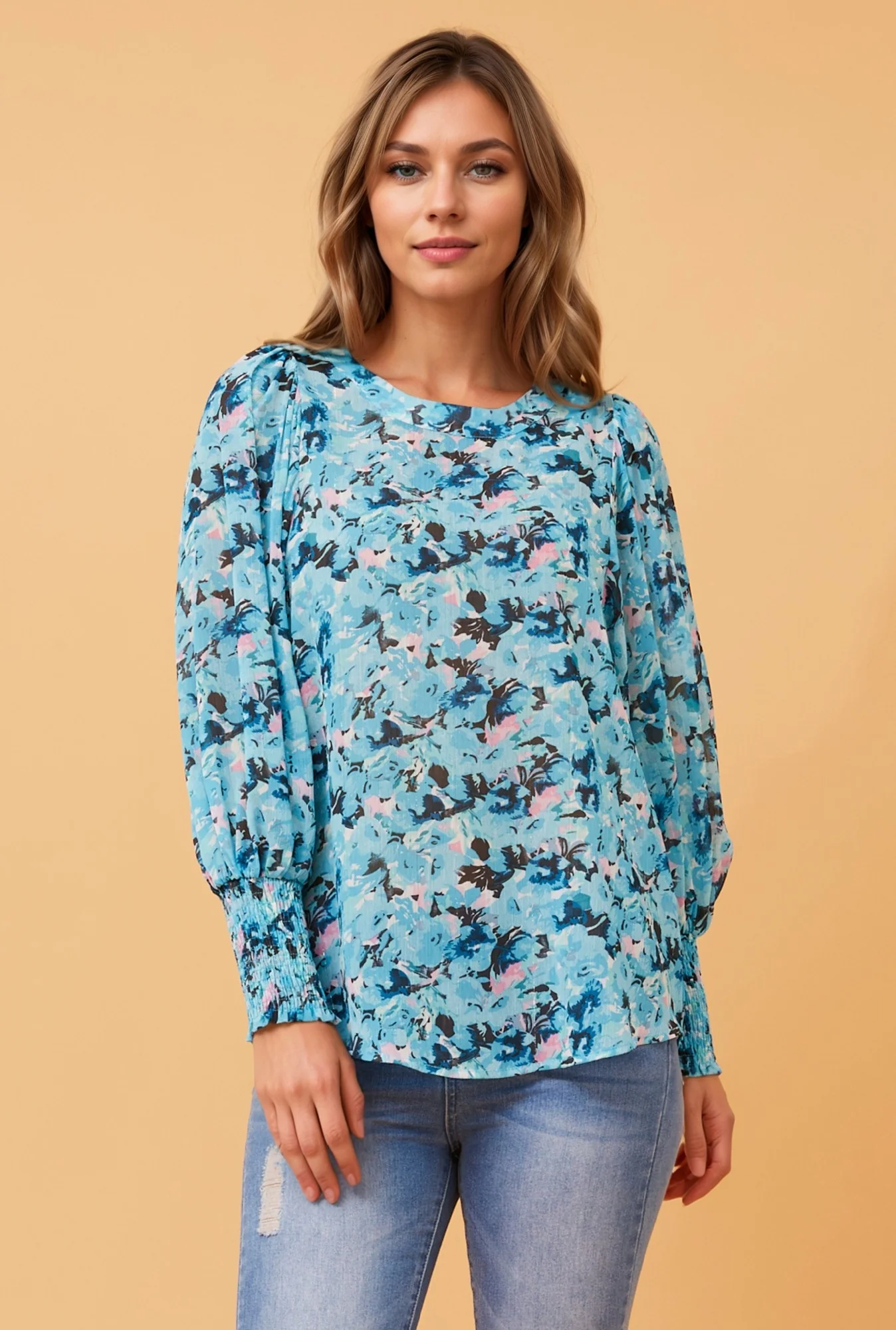 CLASSIC FLORAL PRINT BLOUSE