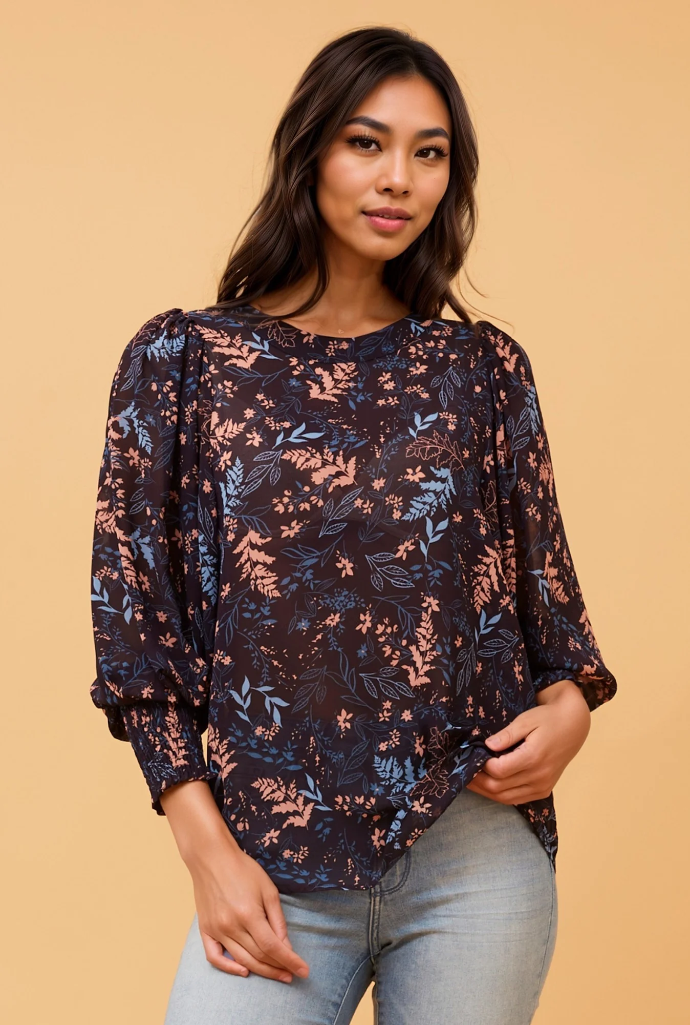 CLASSIC BALLOON SLEEVE BLOUSE