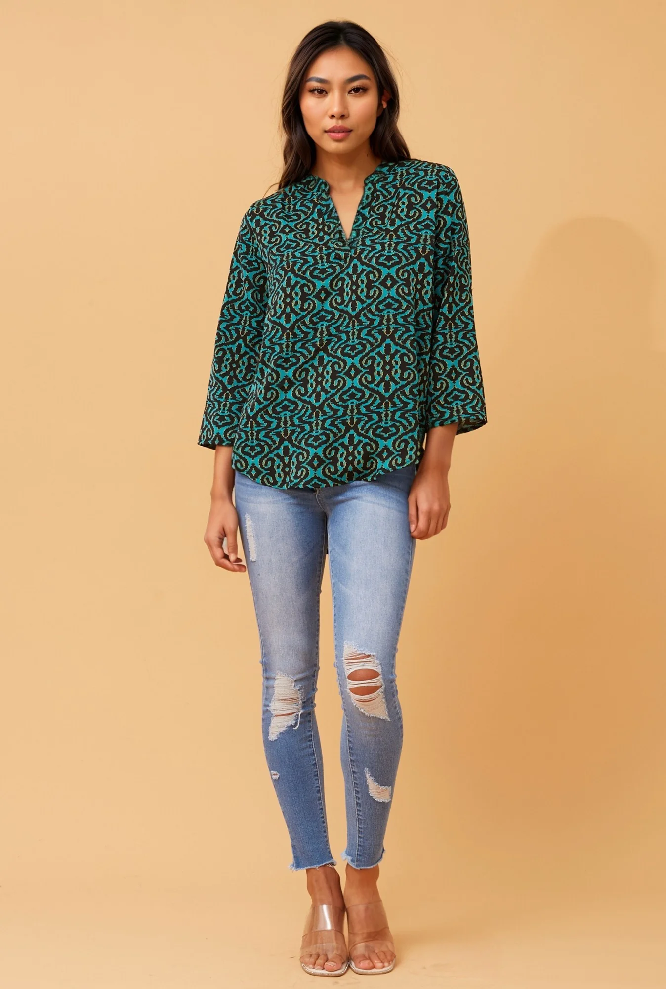 ROMINA ABSTRACT PRINT TOP