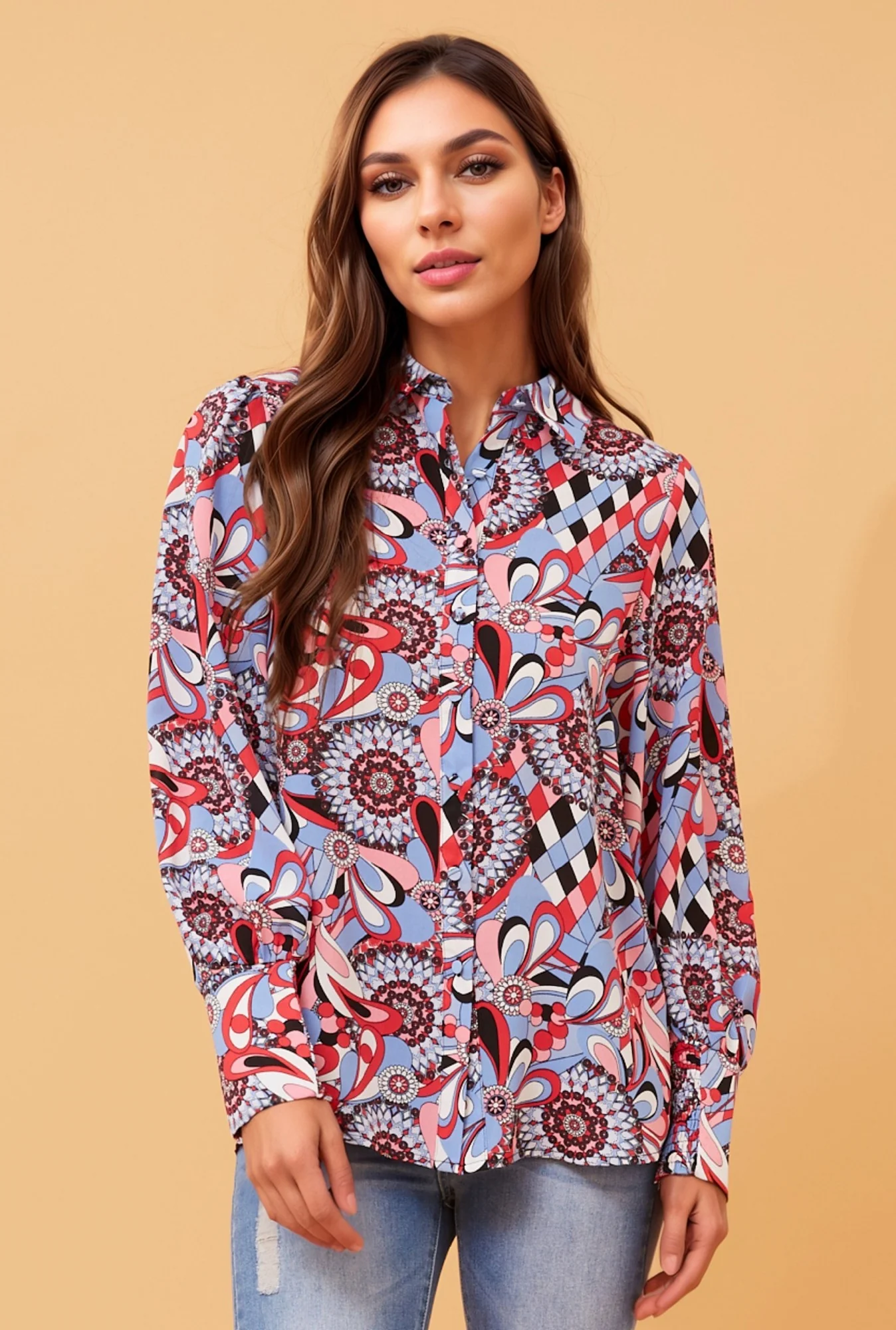 VELLE FLORAL BOHO SHIRT