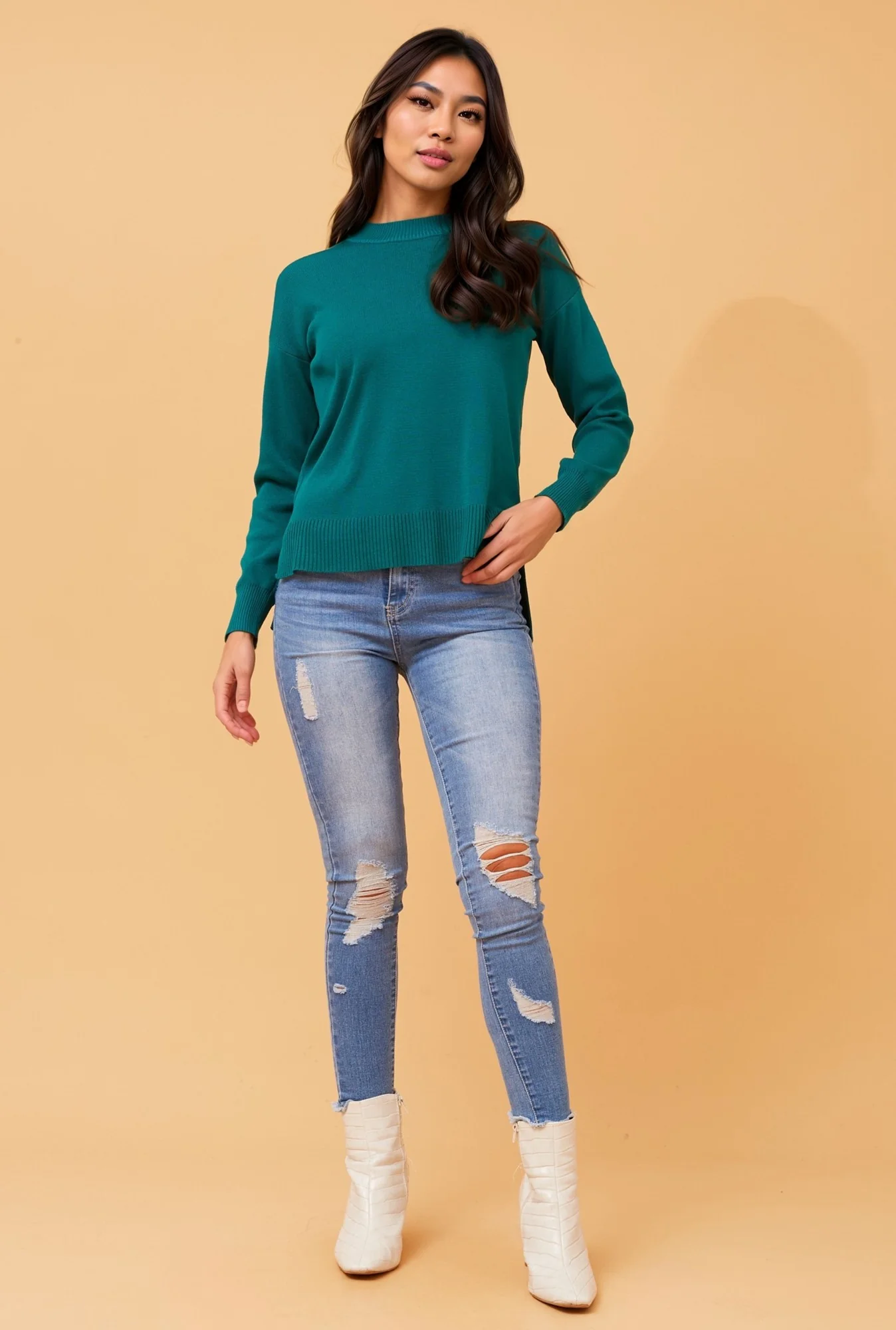 FORTUNA SOLID KNIT JUMPER