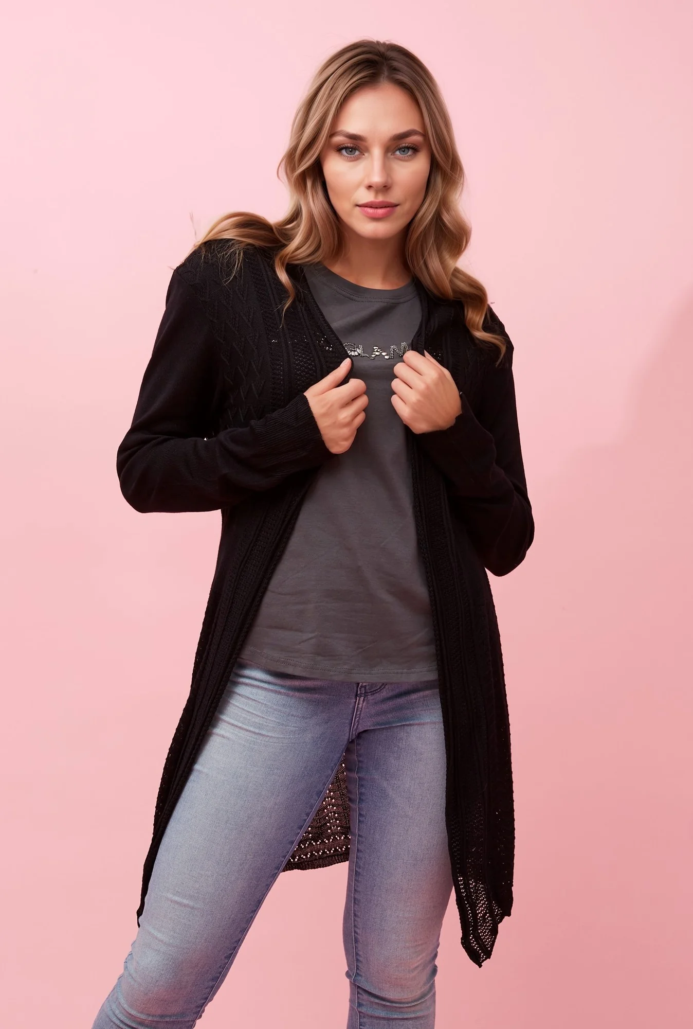 LONG SLEEVE KNIT CARDIGAN