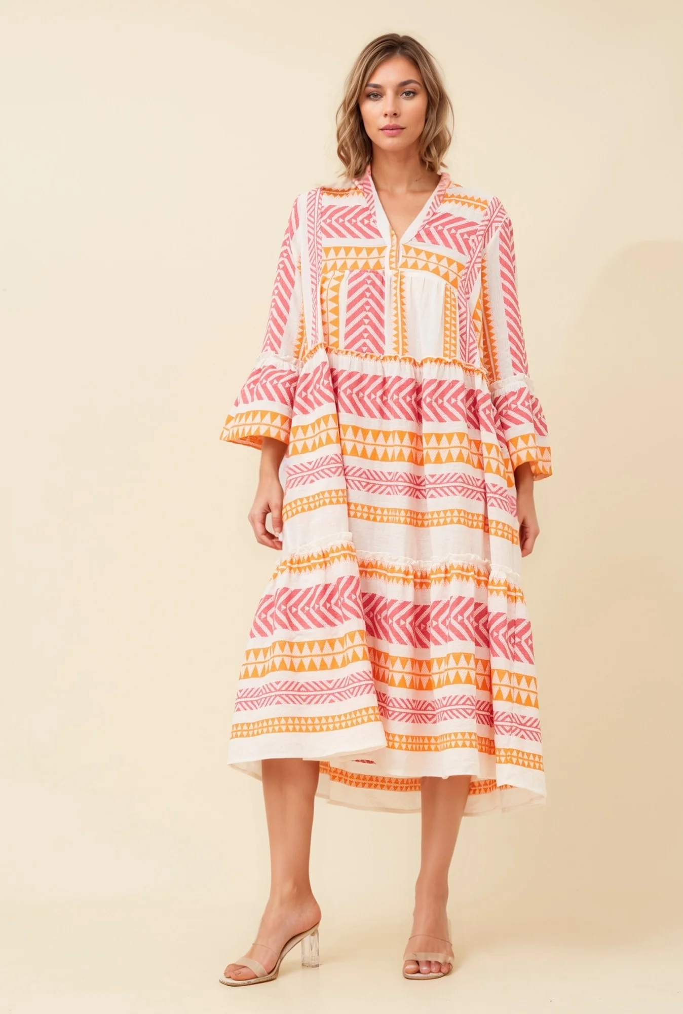 ORISSA JACQUARD MIDI DRESS