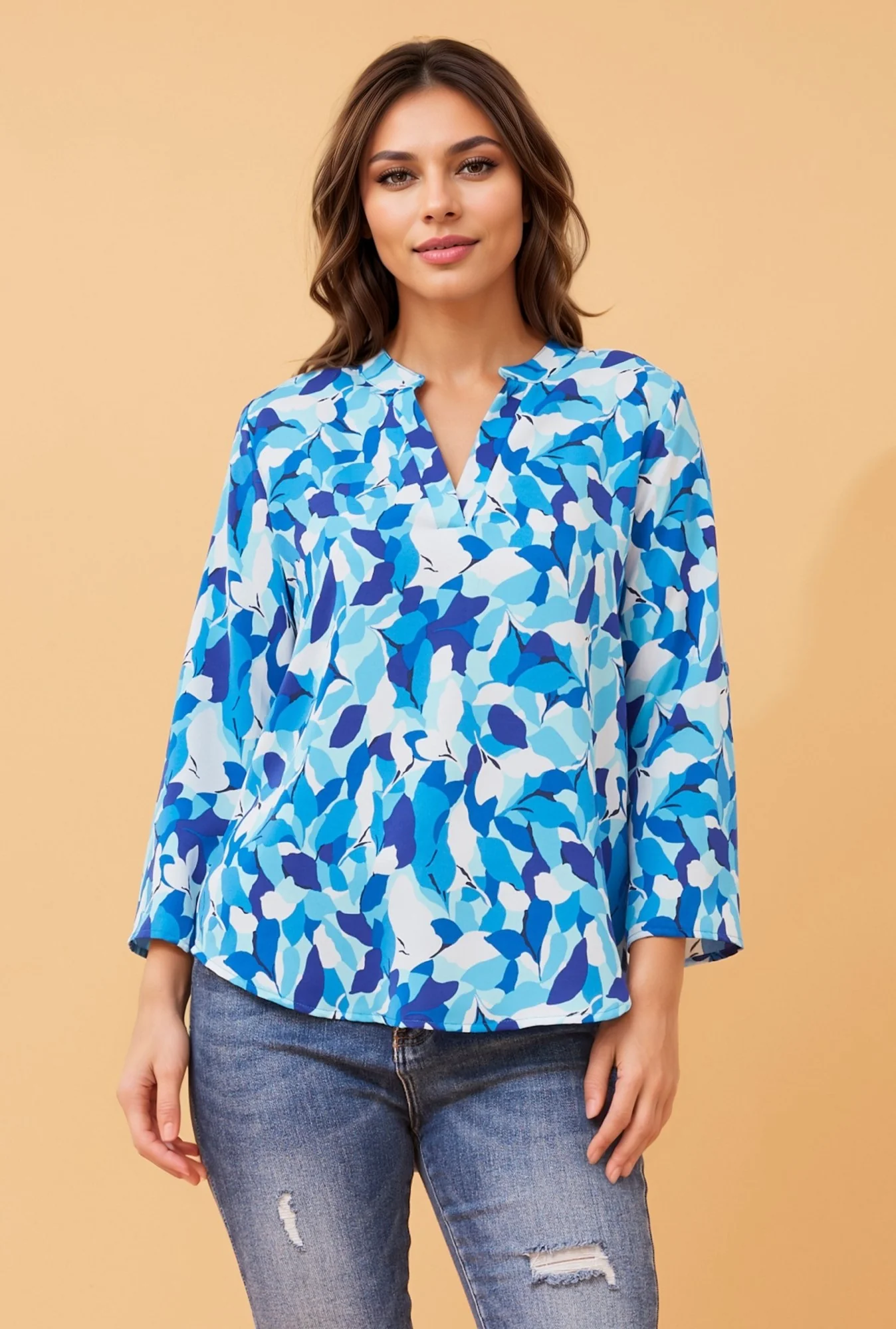 SPICY LEAF PRINT TOP