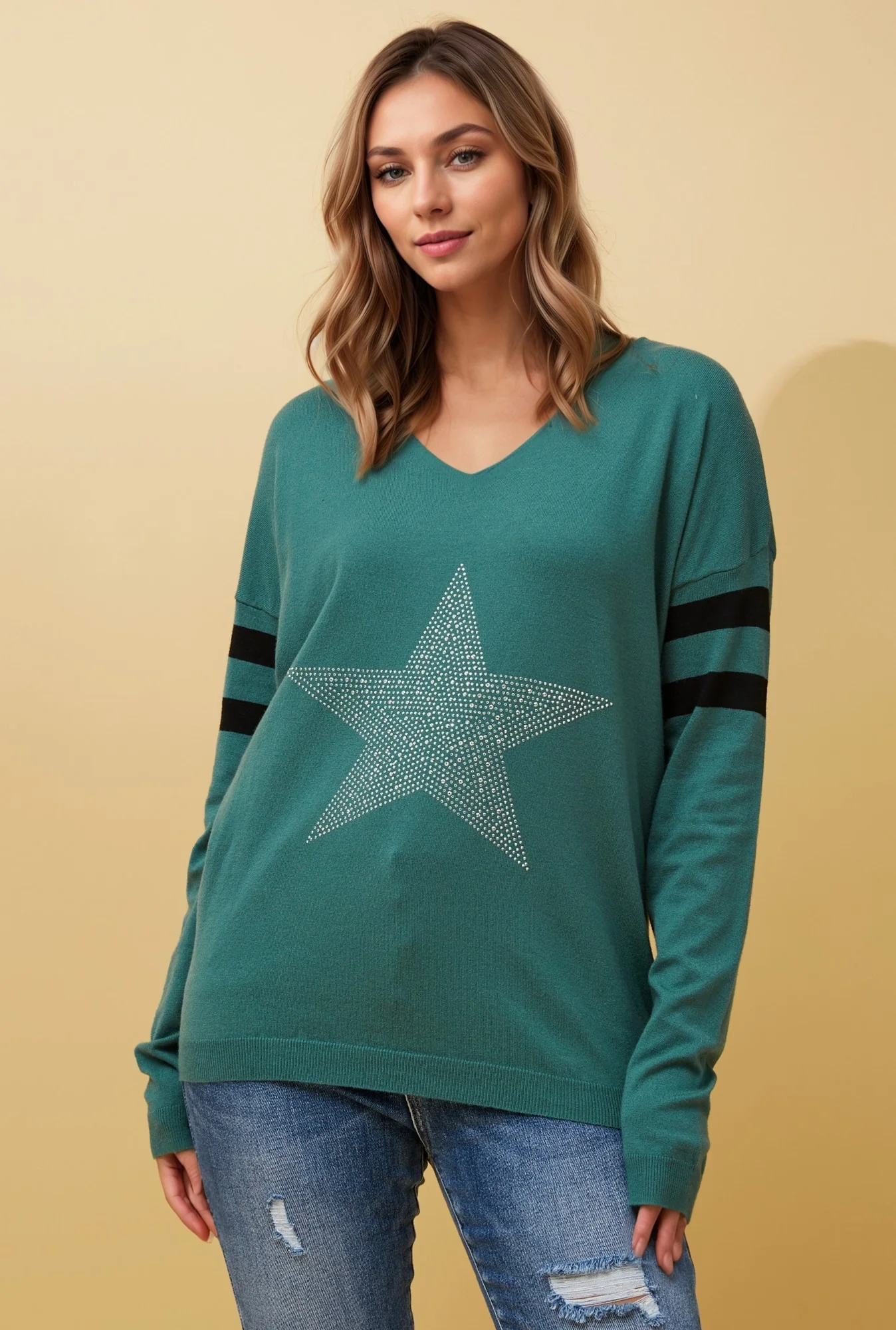 MELITTA STAR EMBELLISHMENT KNIT JUMPER