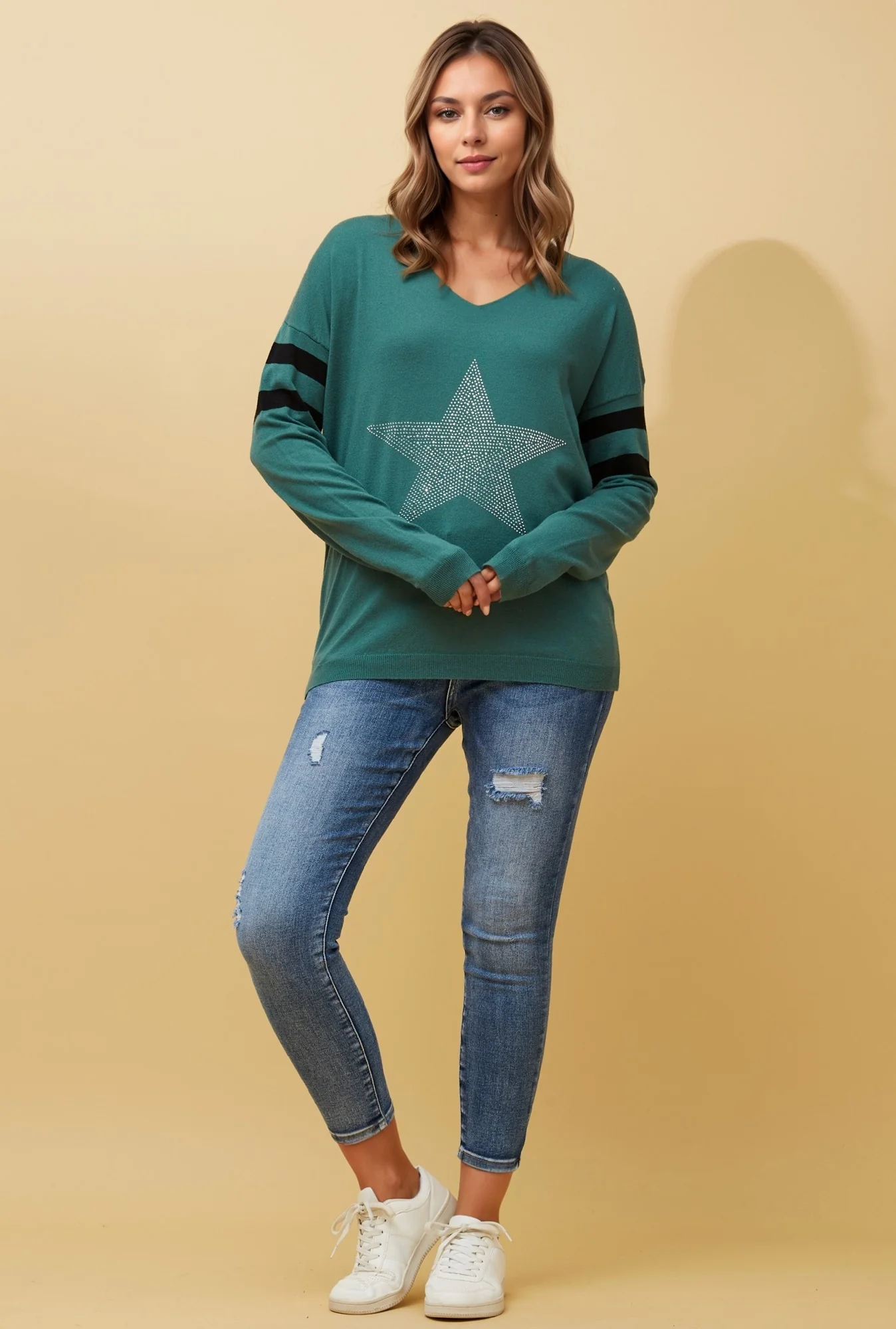 MELITTA STAR EMBELLISHMENT KNIT JUMPER