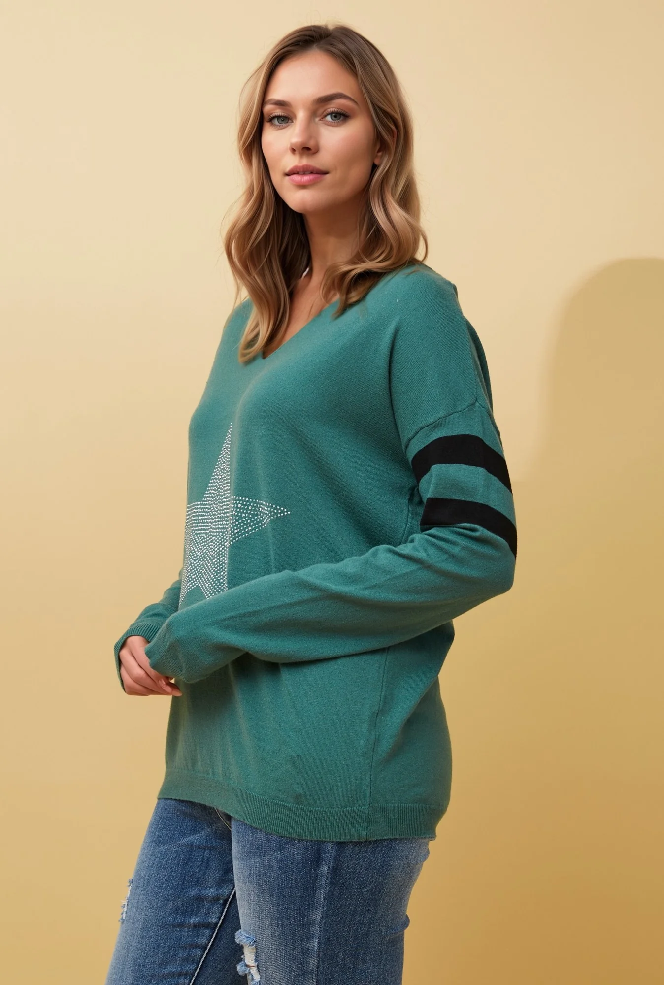 MELITTA STAR EMBELLISHMENT KNIT JUMPER