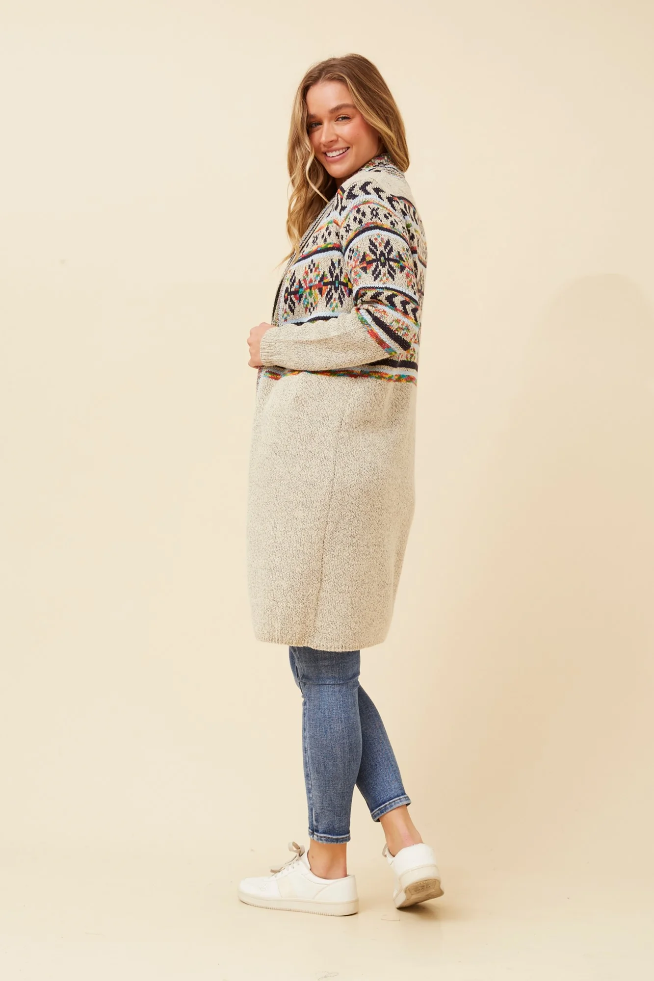 ZURI JACQUARD KNIT CARDIGAN