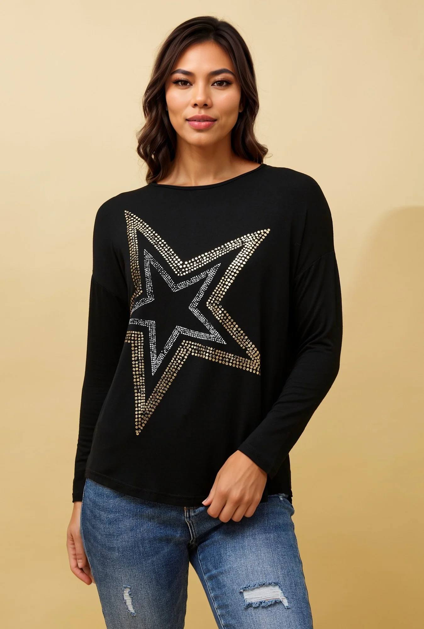 EVA STAR PRINT TOP