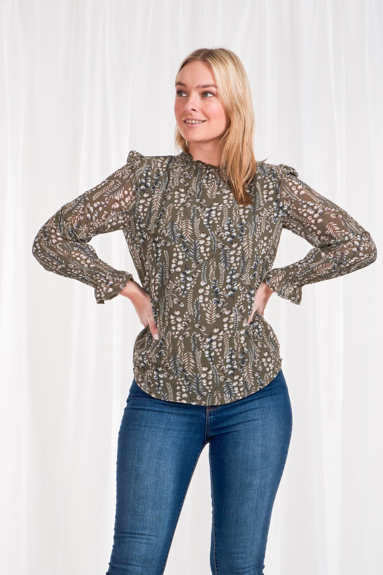 DIANA ABSTRACT PRINT BLOUSE