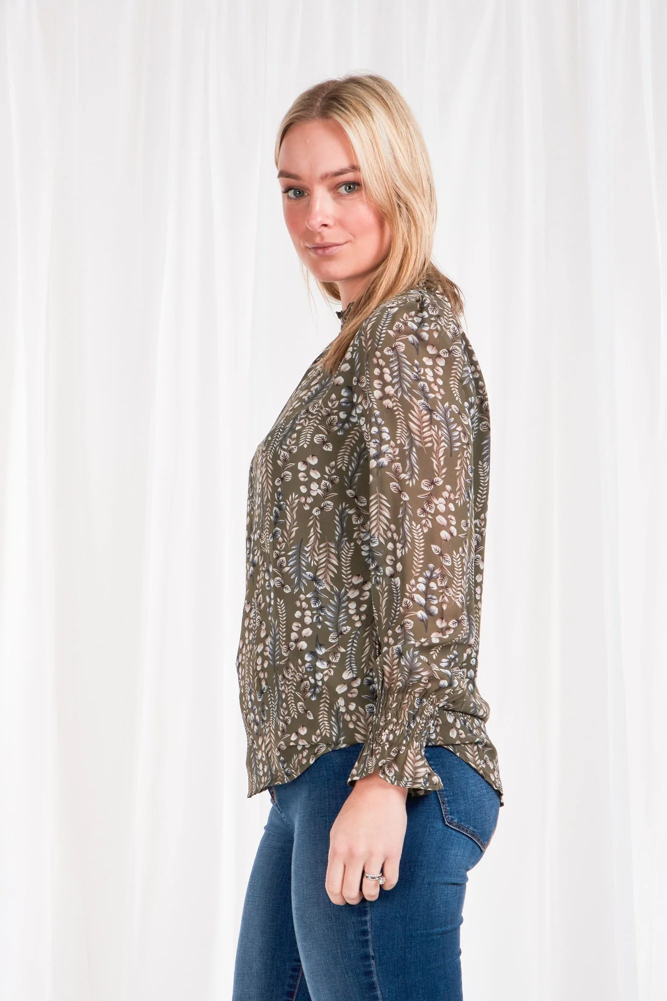 DIANA ABSTRACT PRINT BLOUSE
