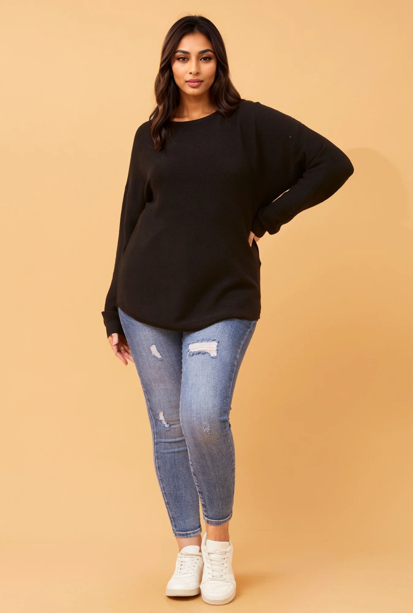SOLID KNIT PULLOVER