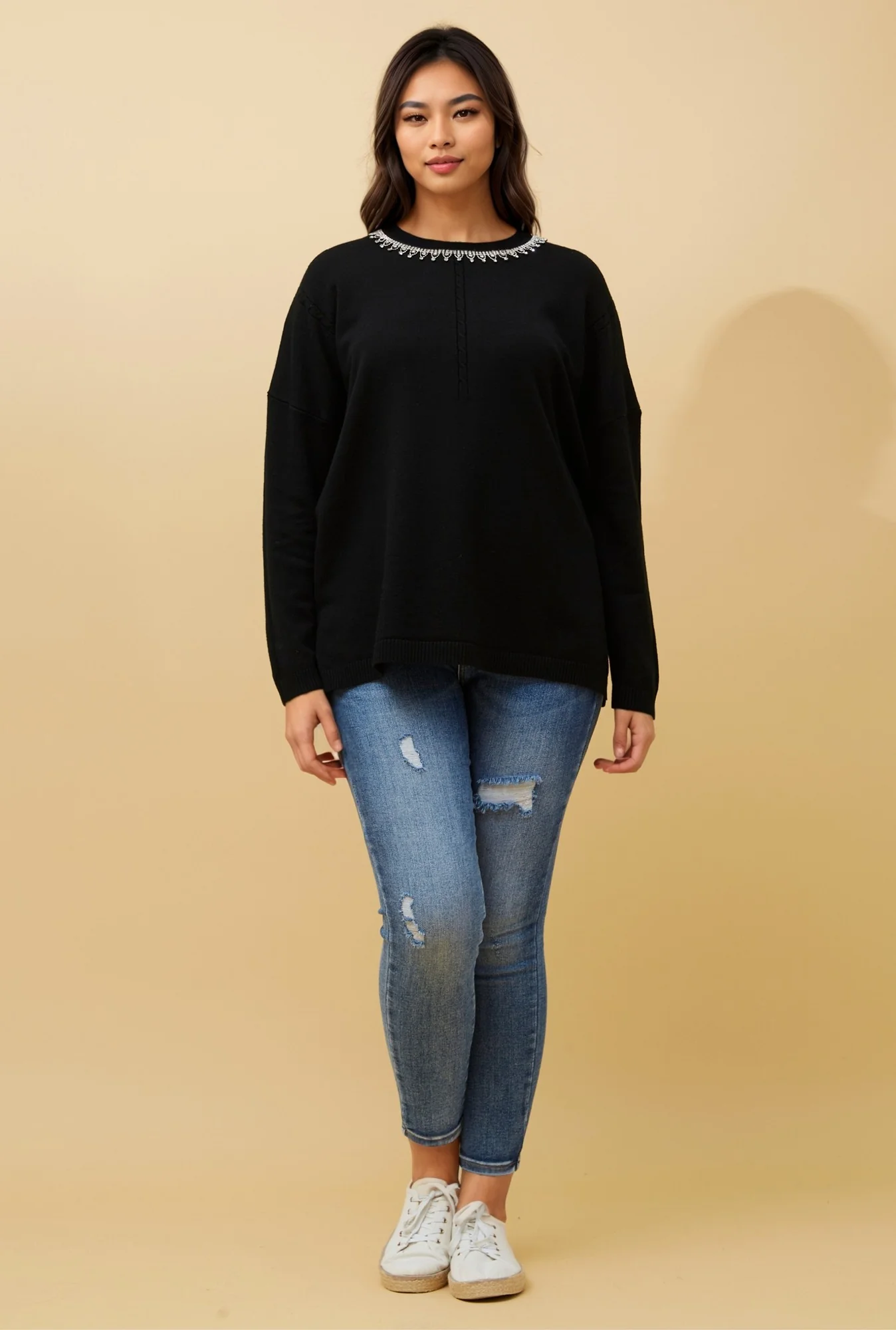 AIMES EMBELLISHED KNIT JUMPER