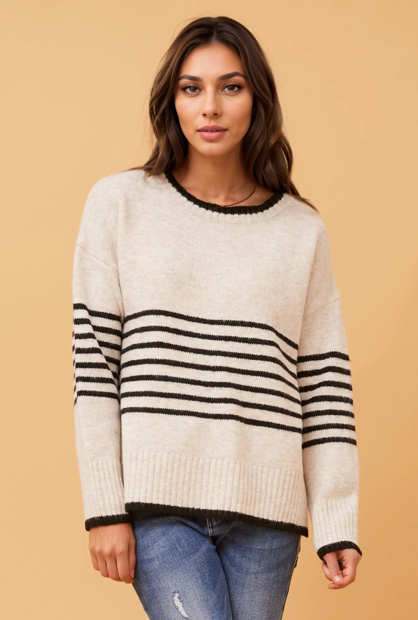 ZANDORA STRIPED KNIT JUMPER