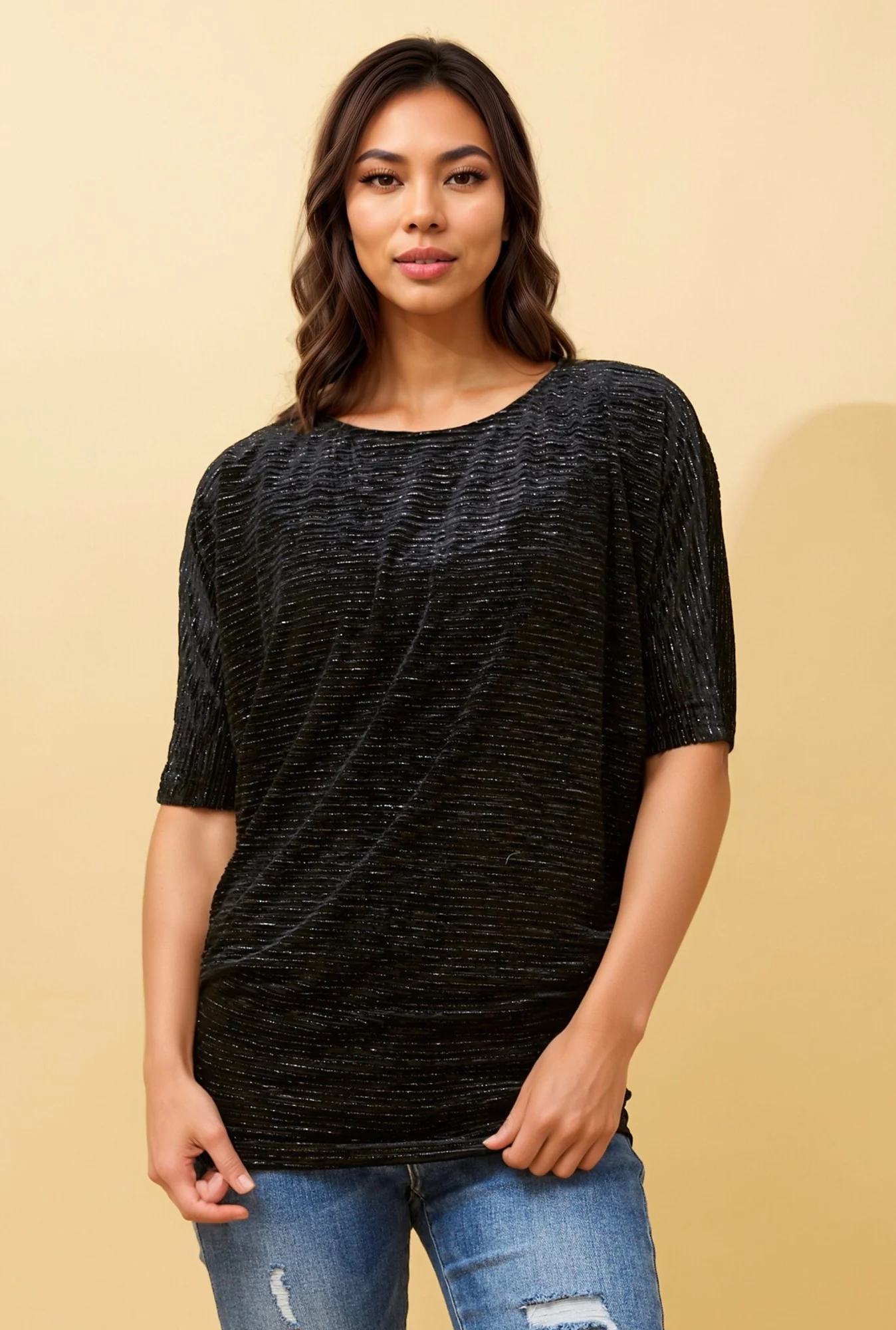 EBONY GLITTER TOP