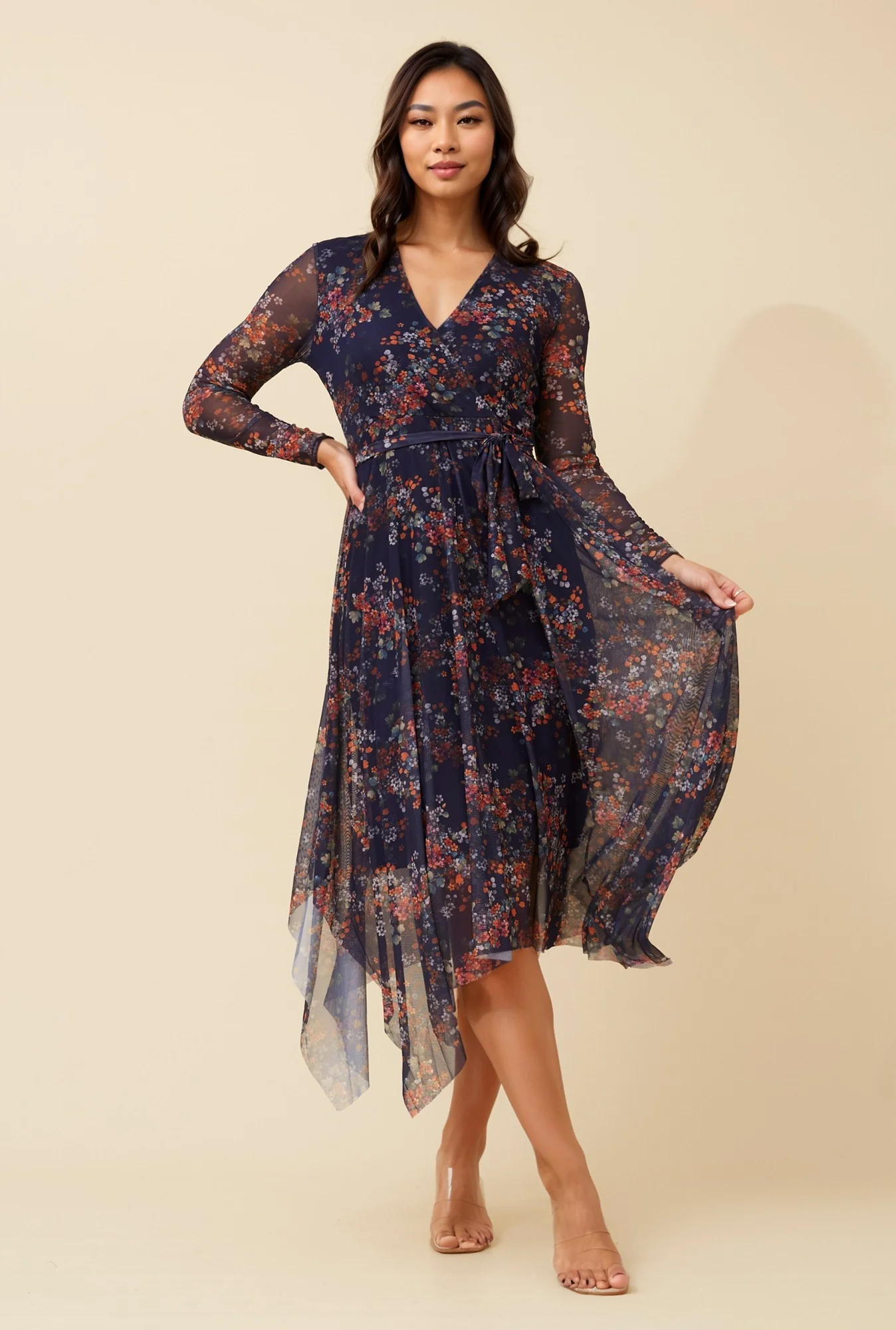 MYSTIC FLORAL MIDI DRESS
