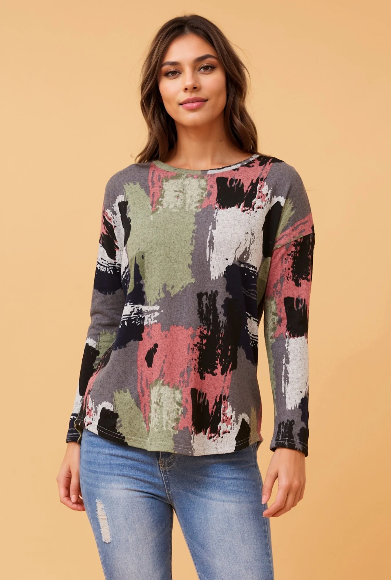 EVA ABSTRACT PRINT TOP