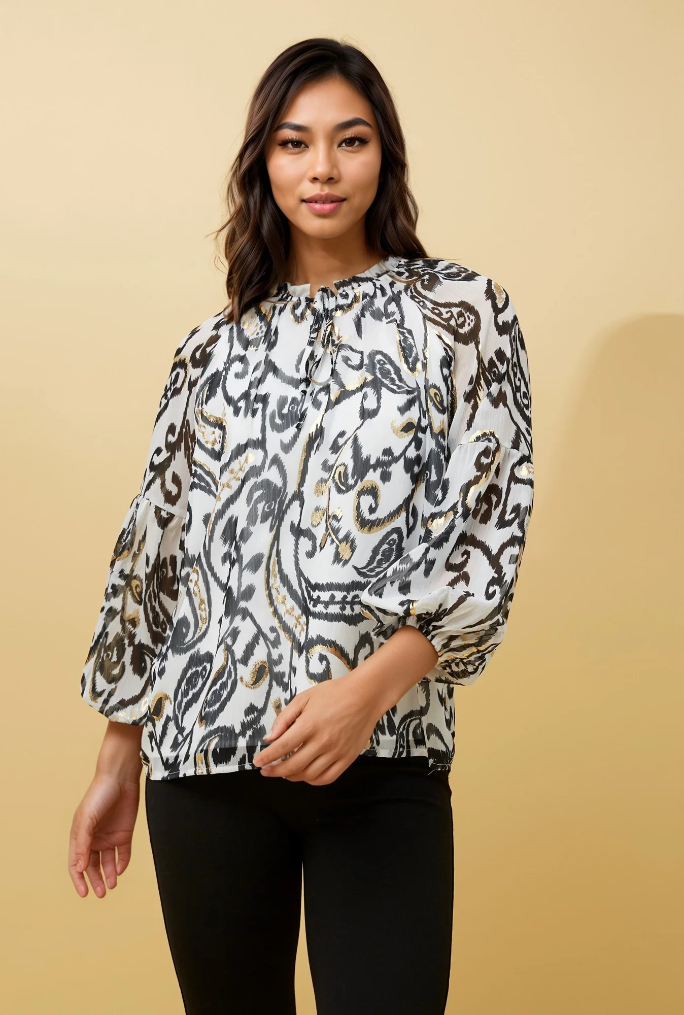 HEENA PAISLEY PRINT BLOUSE