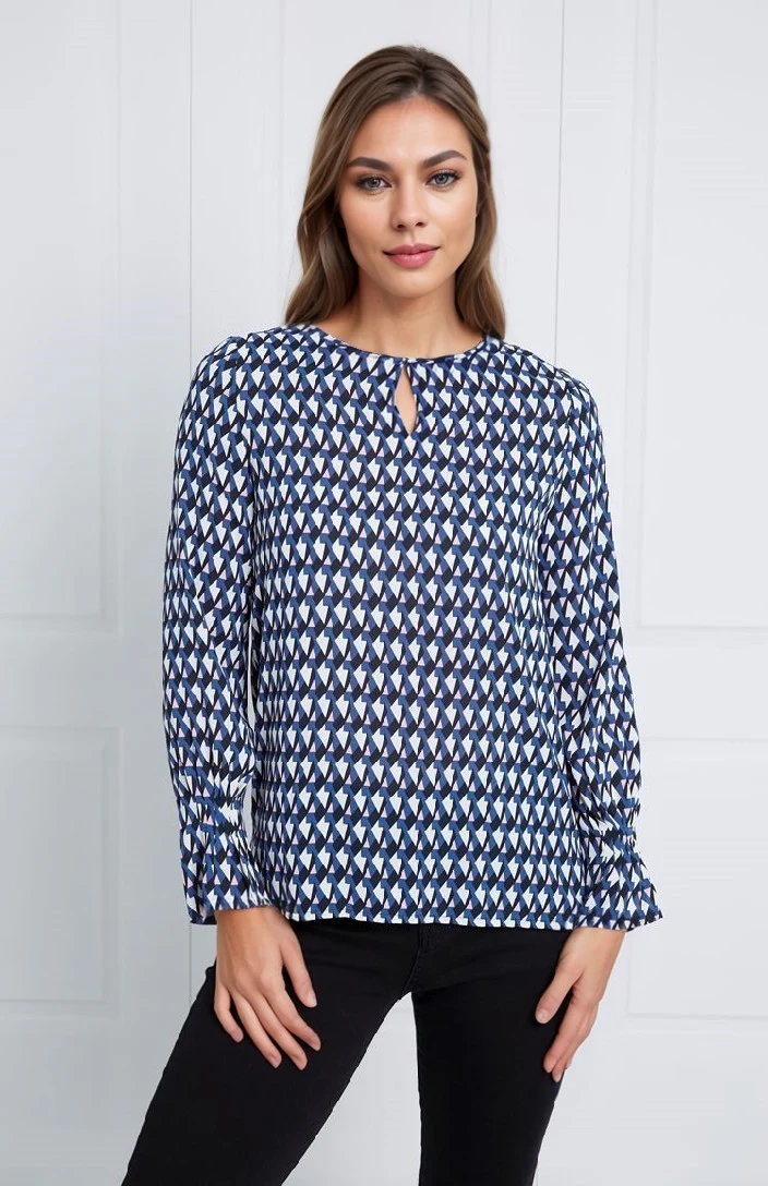 ABSTRACT PRINT BLOUSE